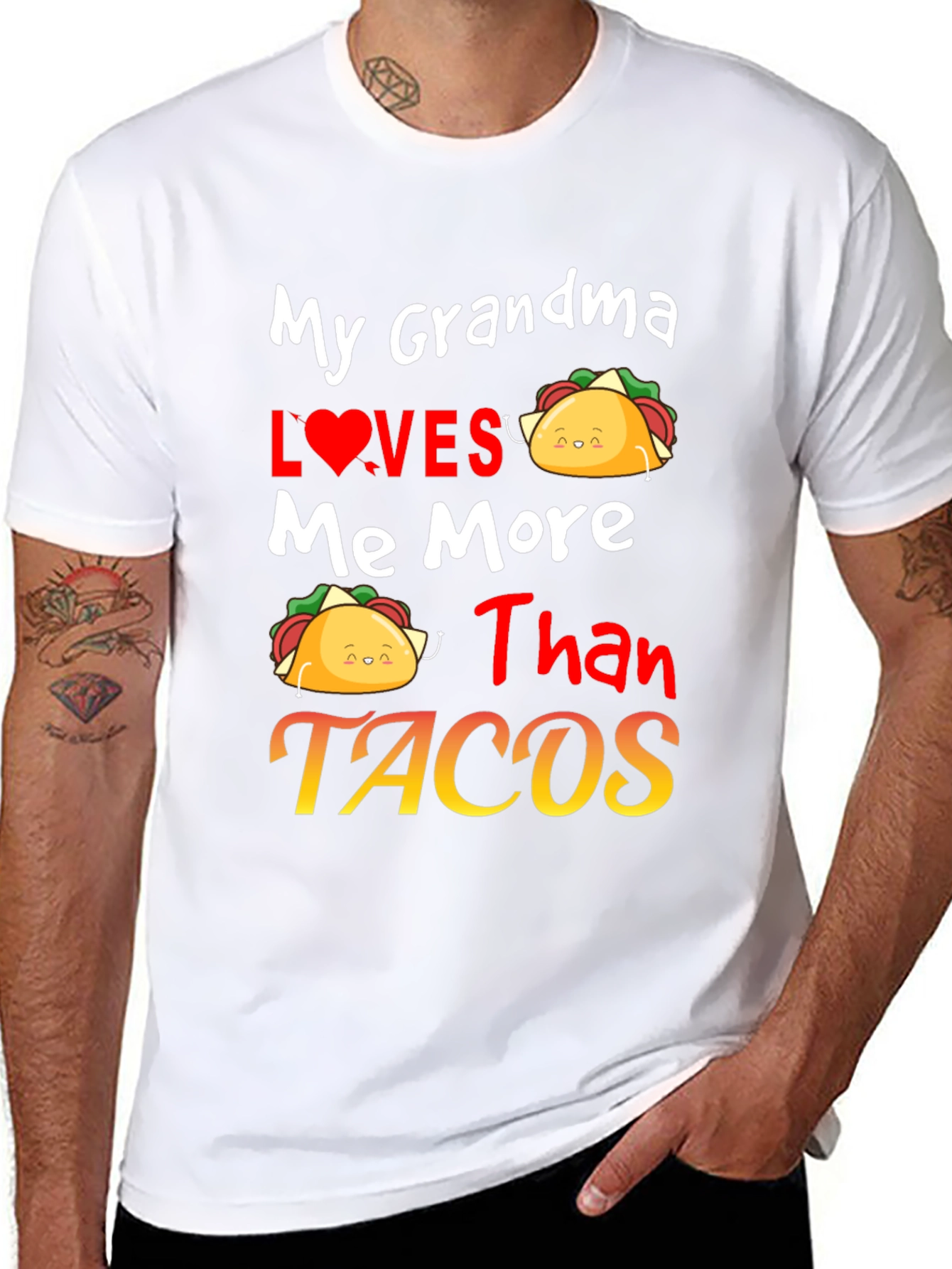 Grandma Loves Me More Than Tacos Graphic Tee