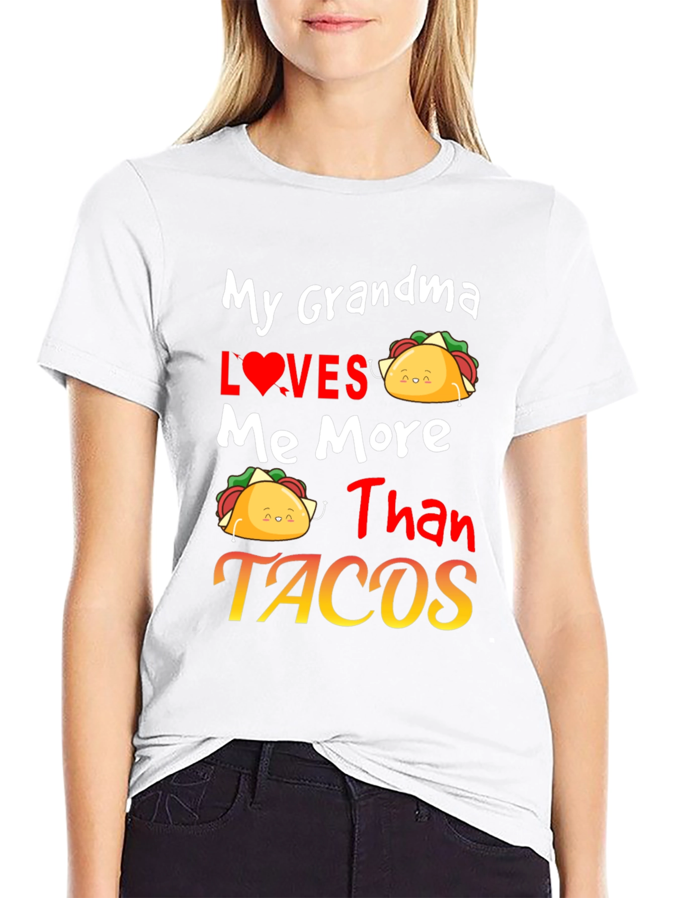 Grandma Loves Me More Than Tacos Graphic Tee