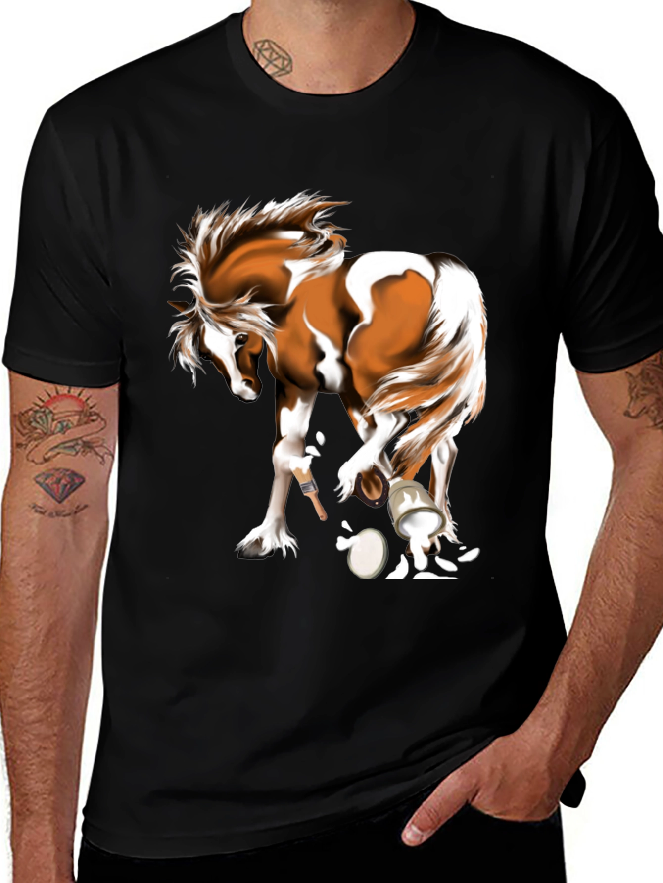 Horse Paint Spill Graphic Tee