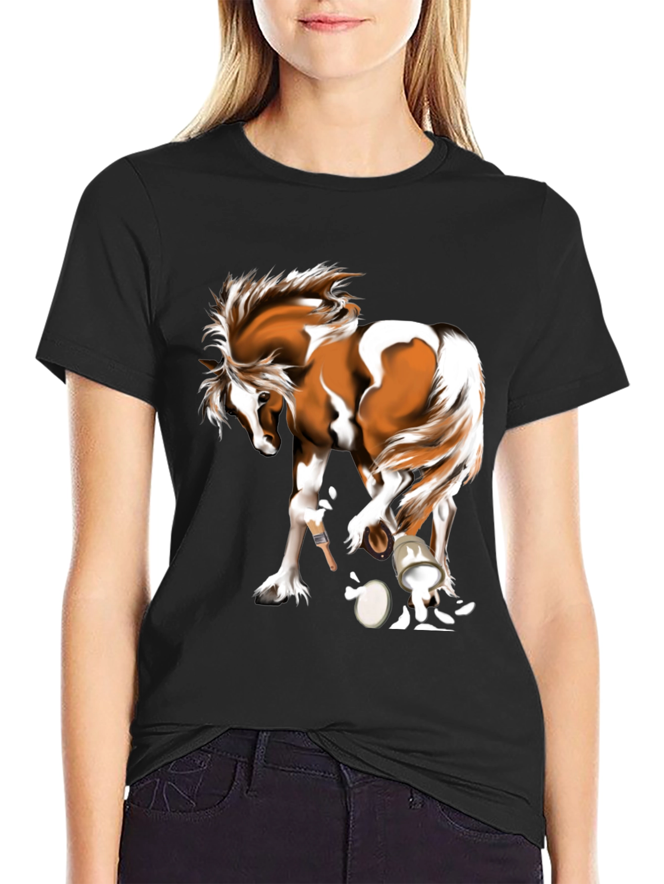 Horse Paint Spill Graphic Tee