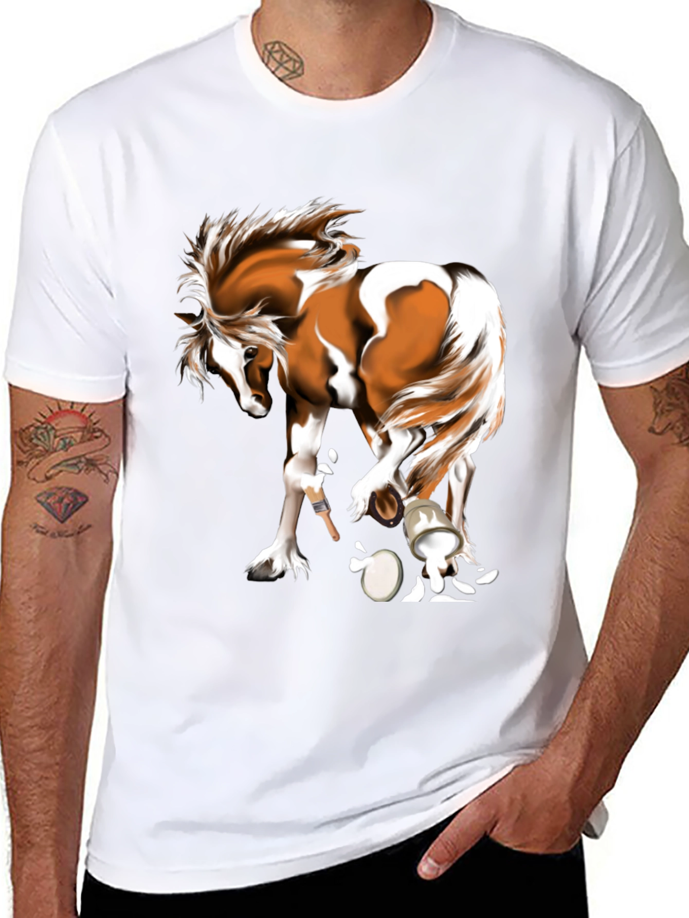 Horse Paint Spill Graphic Tee