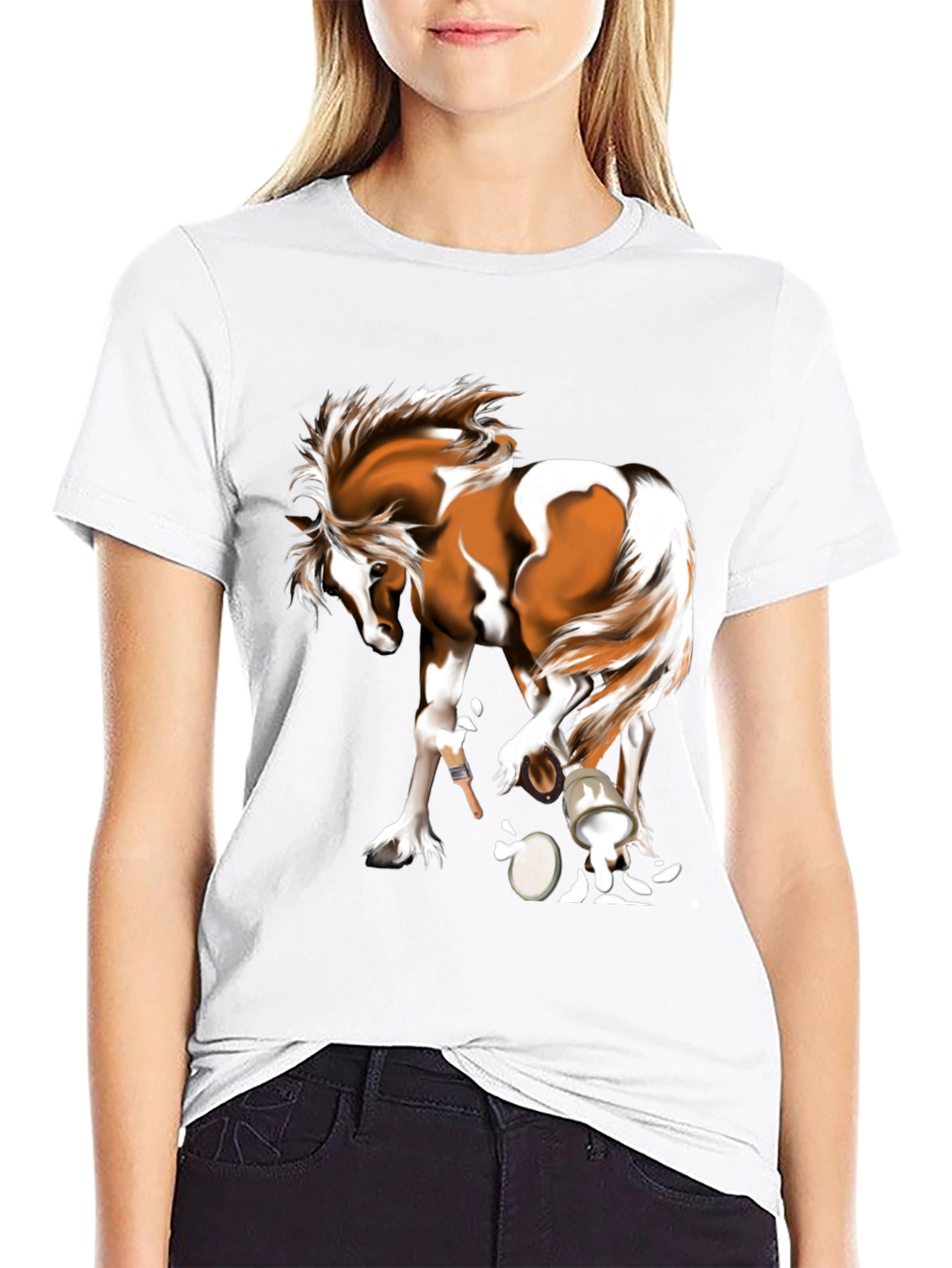 Horse Paint Spill Graphic Tee