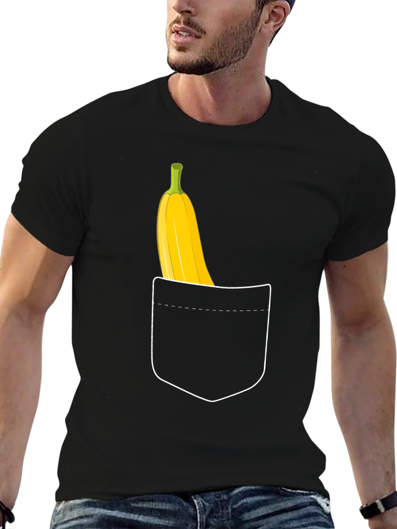 Banana Pocket Graphic Tee - Quirky Fun