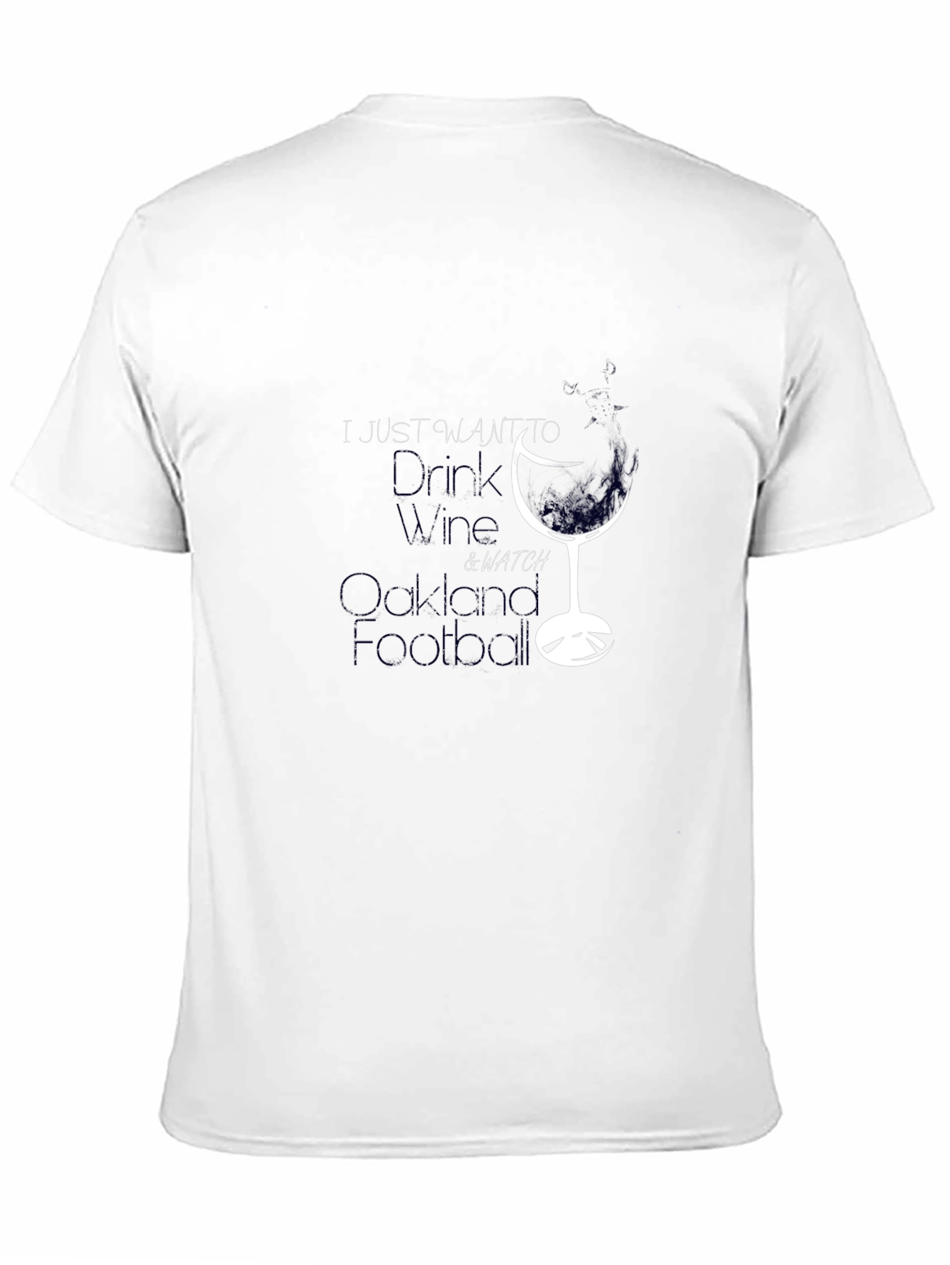 Wine & Football Black T-Shirt