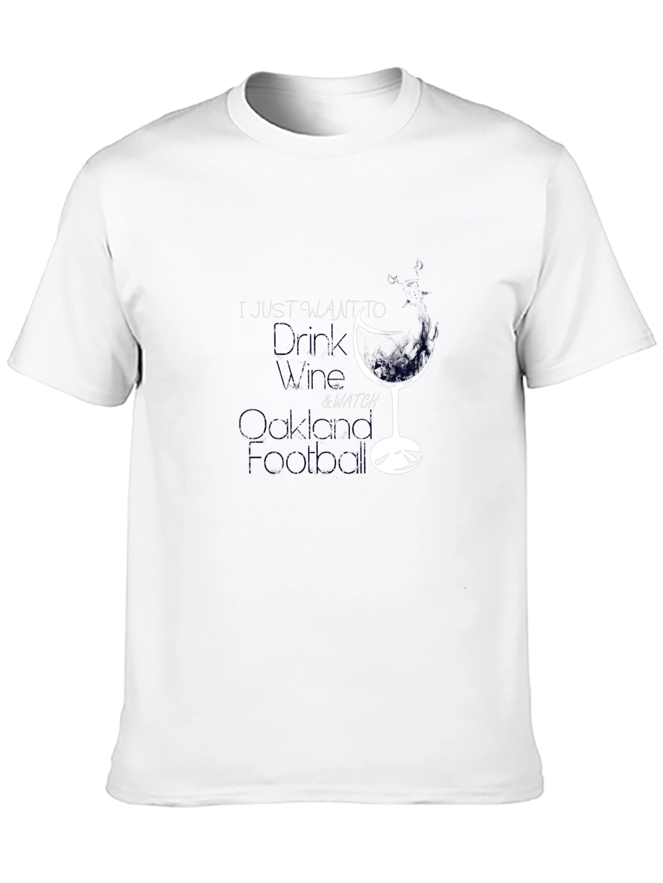 Wine & Football Black T-Shirt