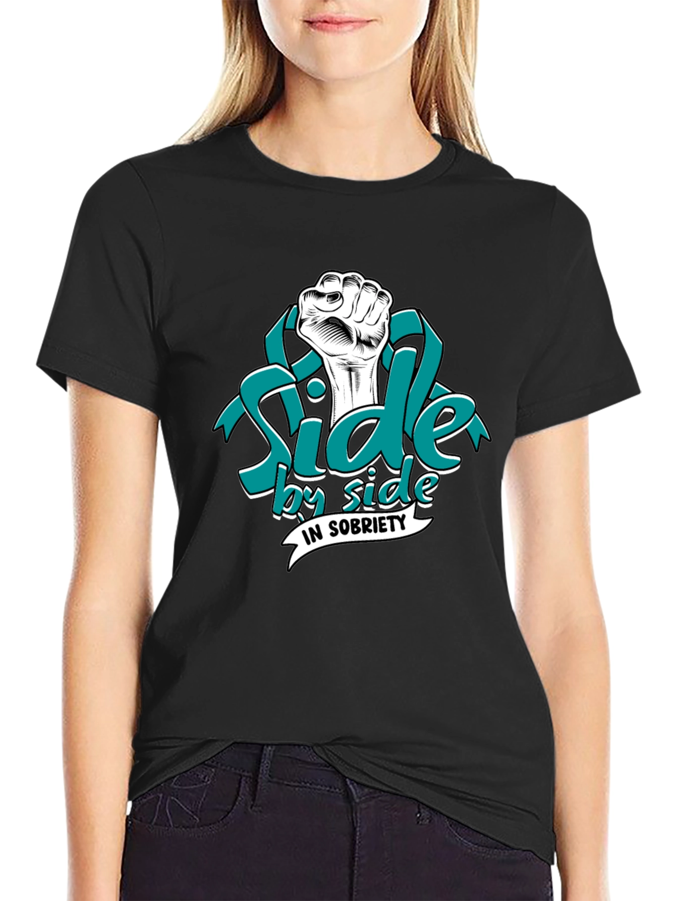 Side by Side in Sobriety Graphic T-Shirt