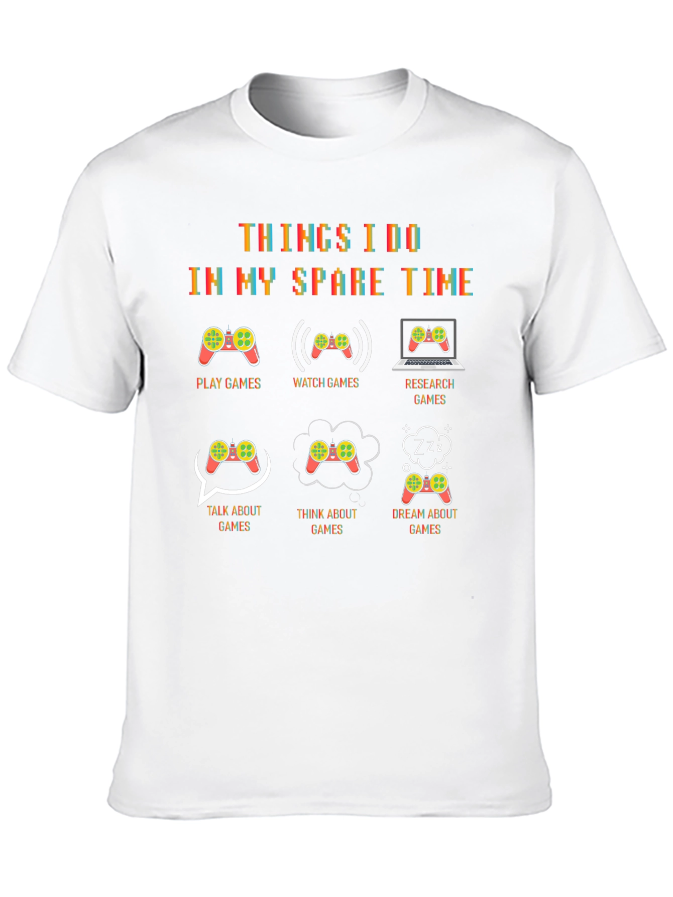 Gamers Spare Time Black T-Shirt