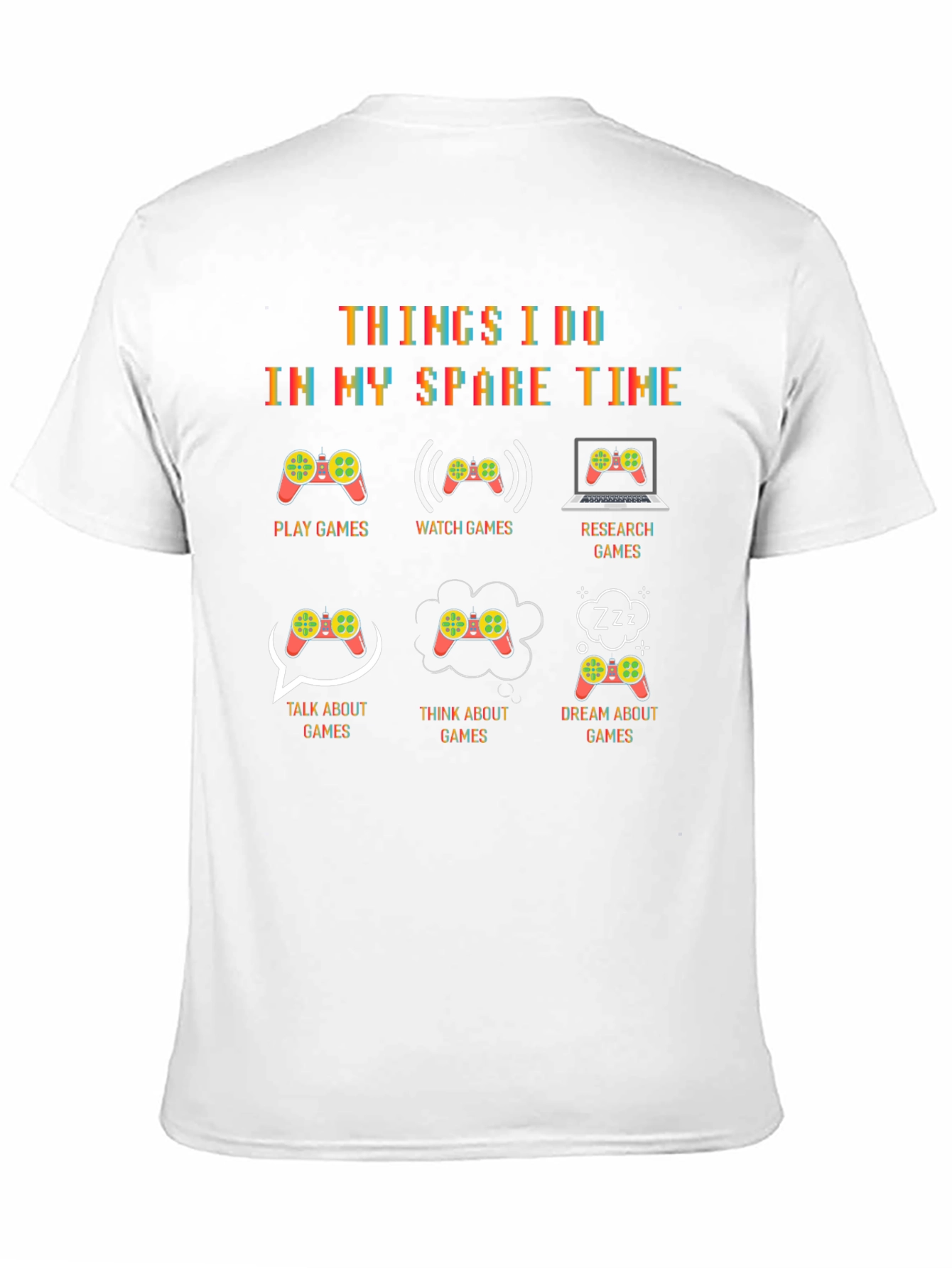 Gamers Spare Time Black T-Shirt