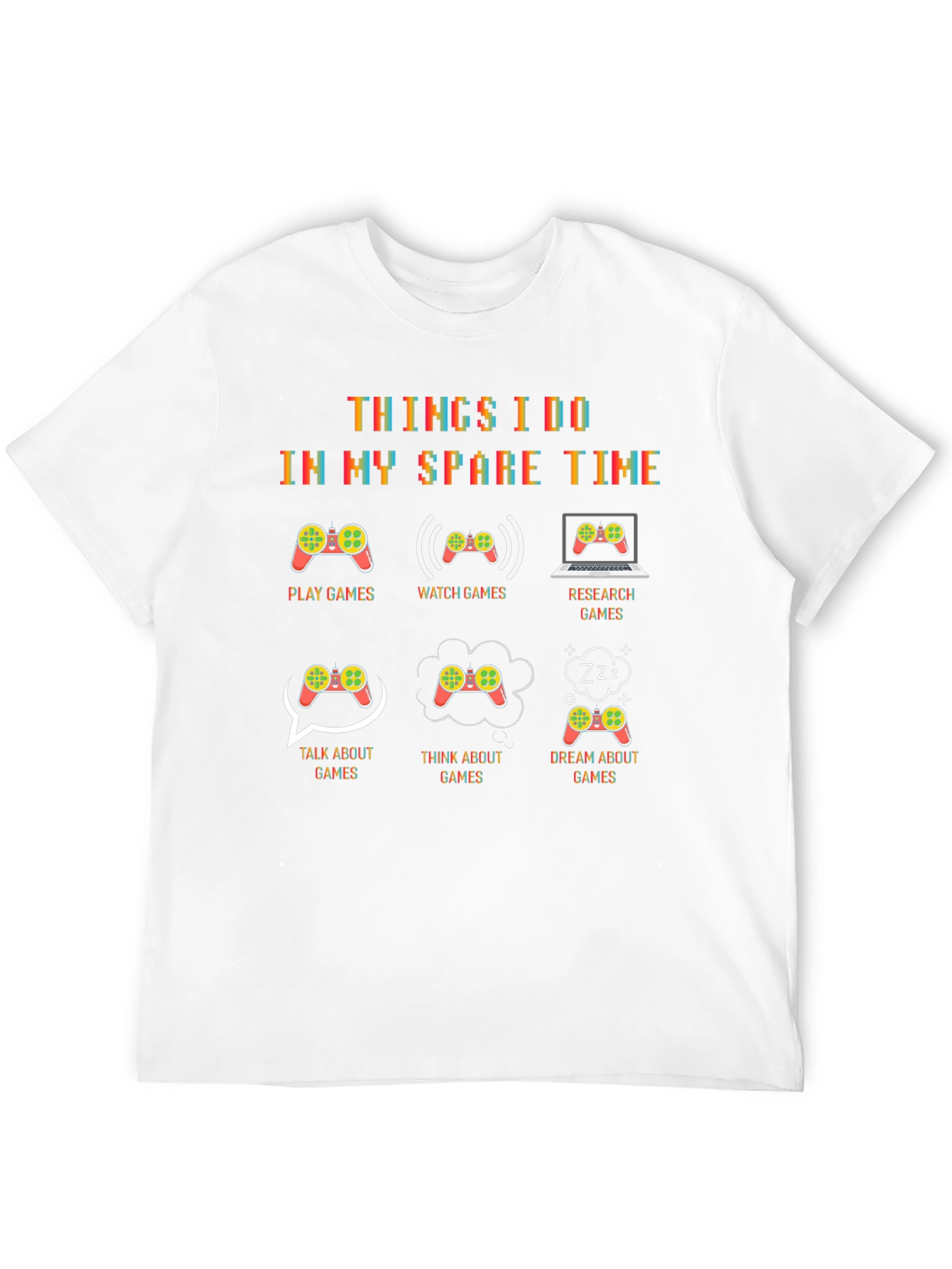 Gamers Spare Time Black T-Shirt