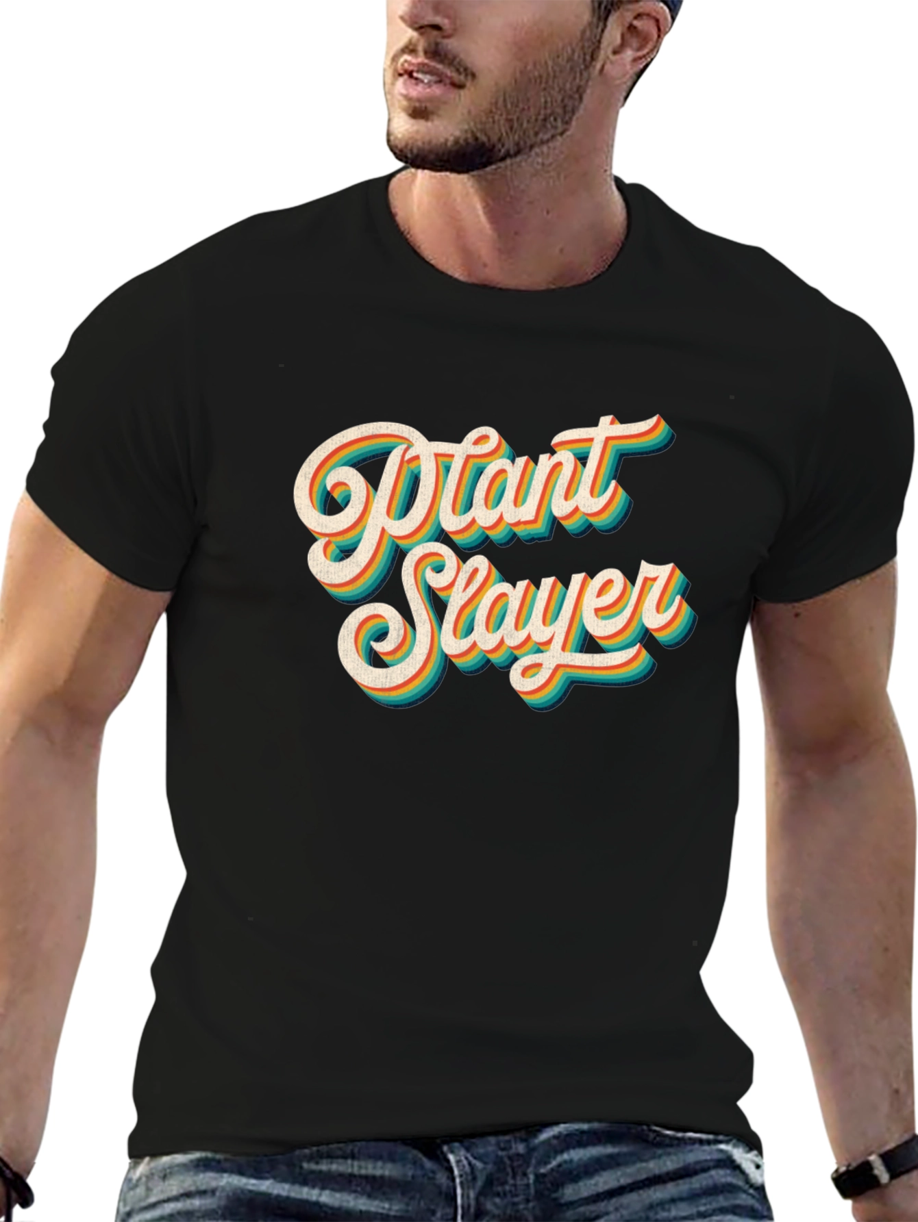 Plant Slayer Graphic Tee - Black Cotton T-Shirt