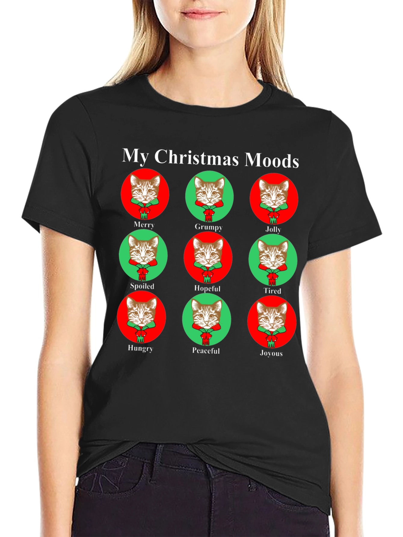 My Christmas Moods Cat T-Shirt