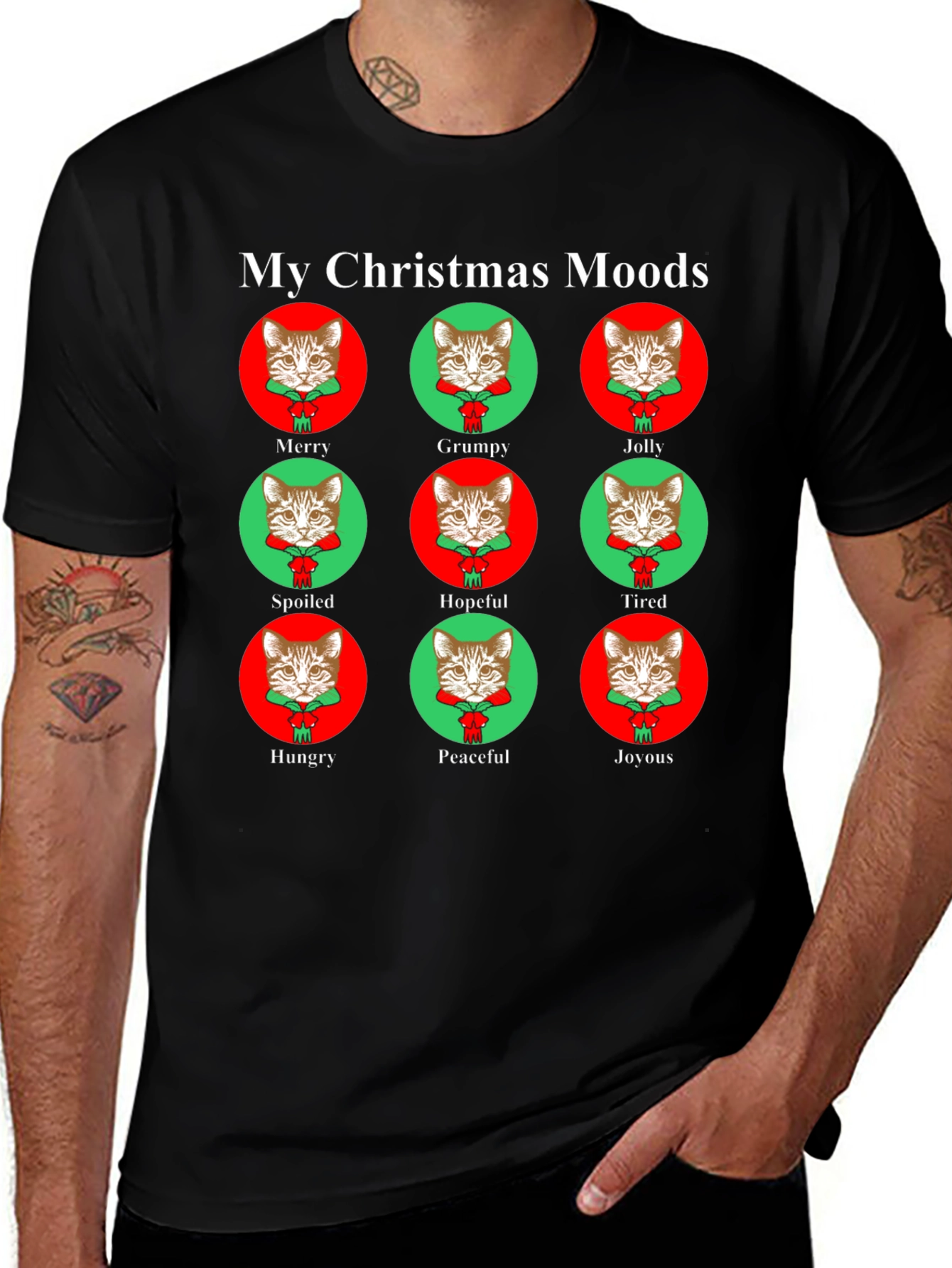 My Christmas Moods Cat T-Shirt