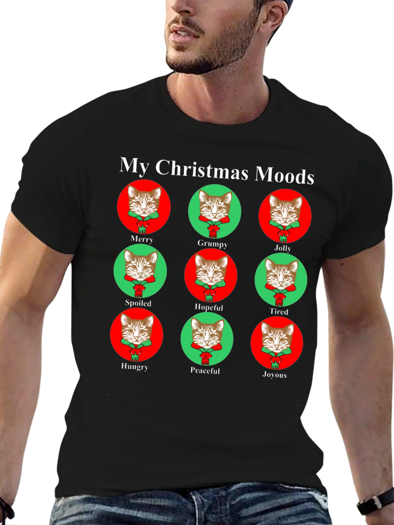 My Christmas Moods Cat T-Shirt