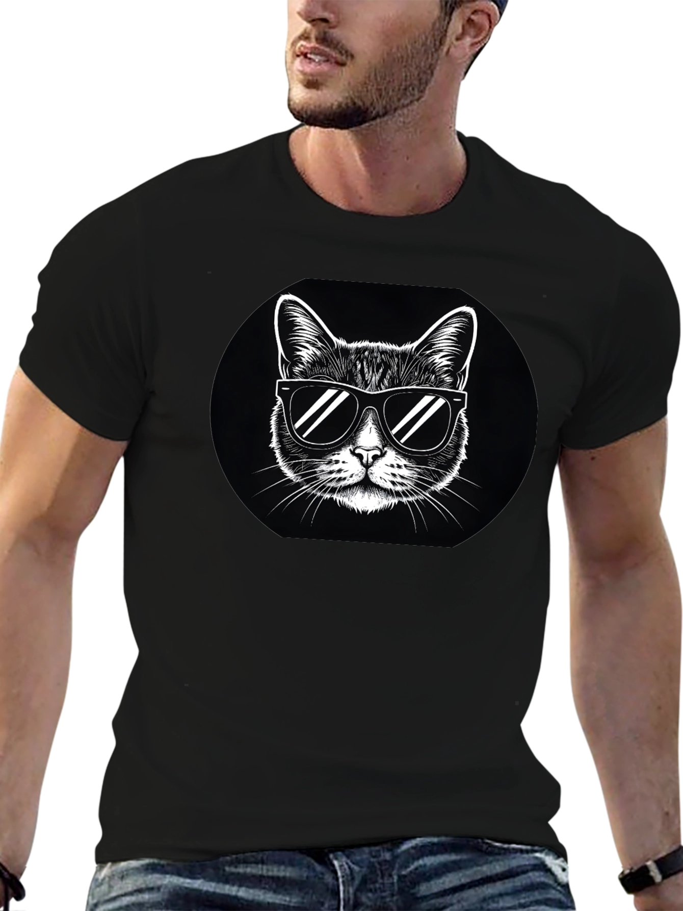Cool Cat Sunglasses Graphic T-Shirt