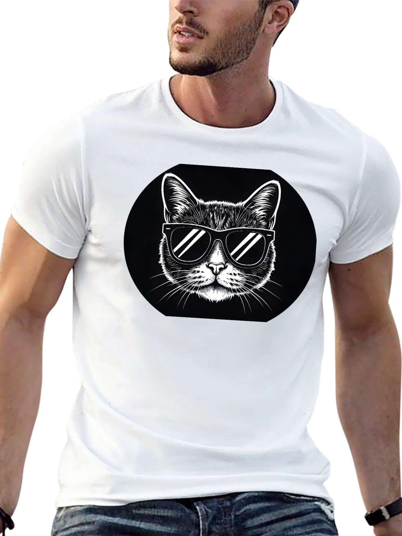 Cool Cat Sunglasses Graphic T-Shirt