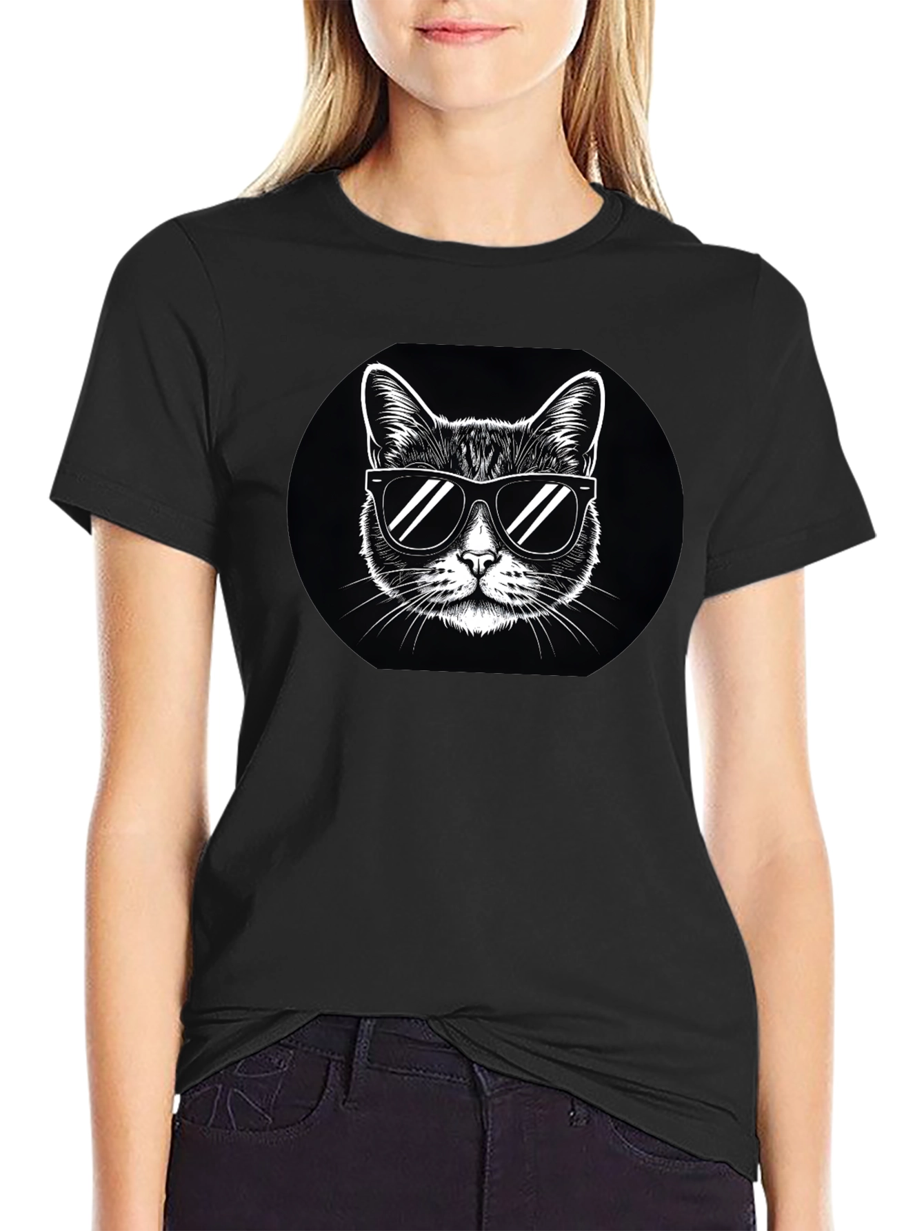 Cool Cat Sunglasses Graphic T-Shirt
