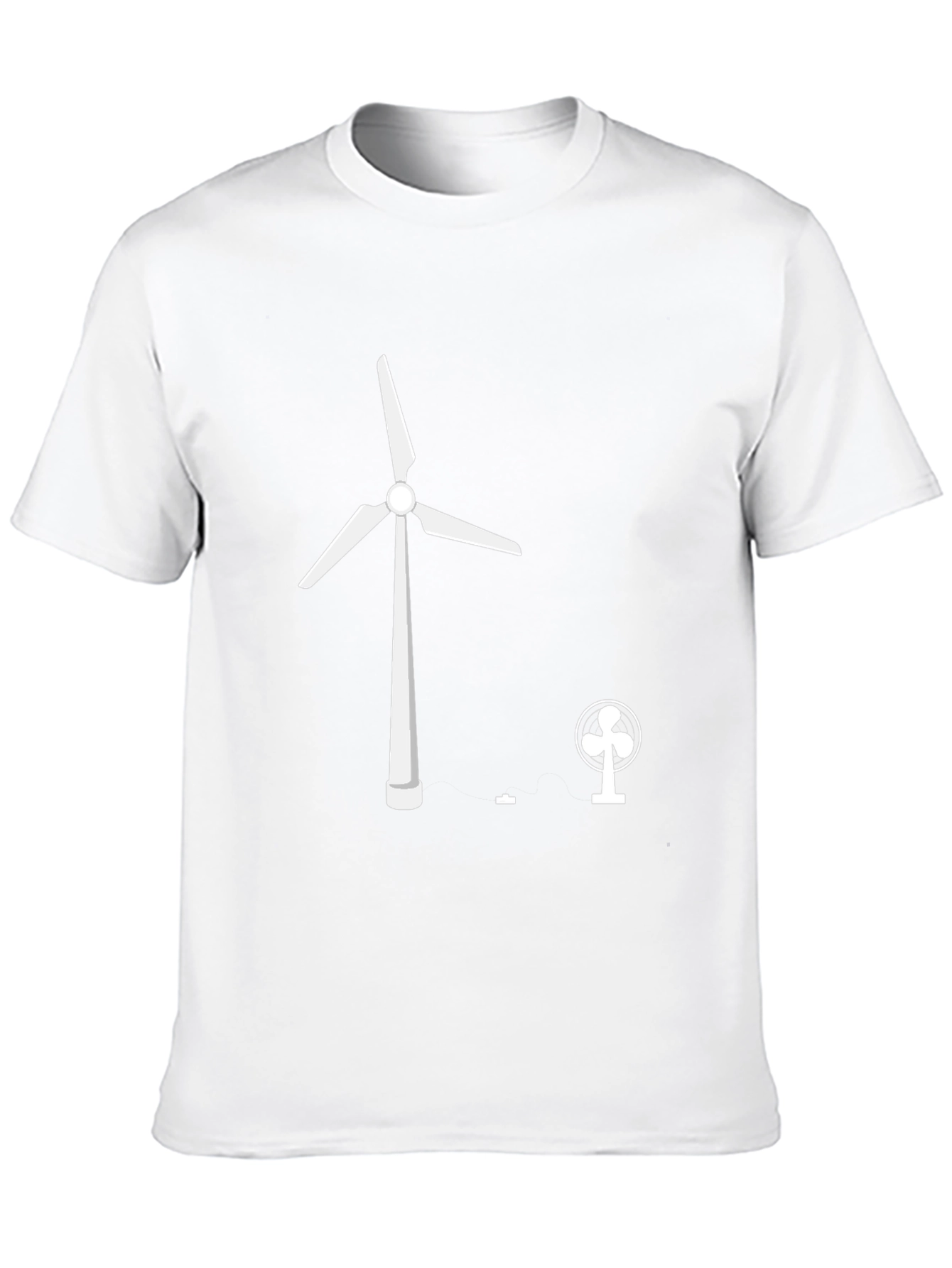 Renewable Energy T-Shirt: Wind Turbine & Fan Design