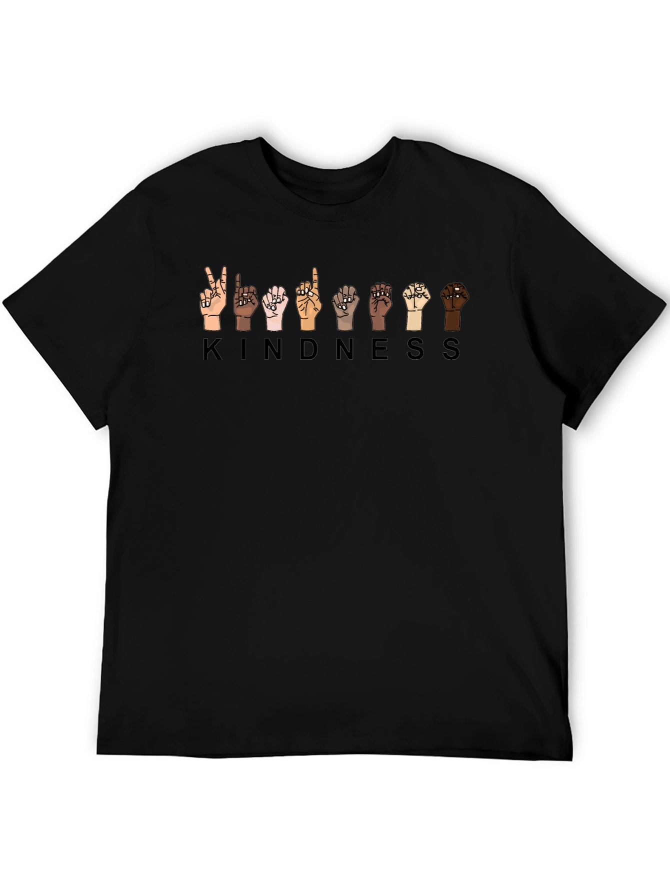 Kindness Sign Language T-Shirt - Black