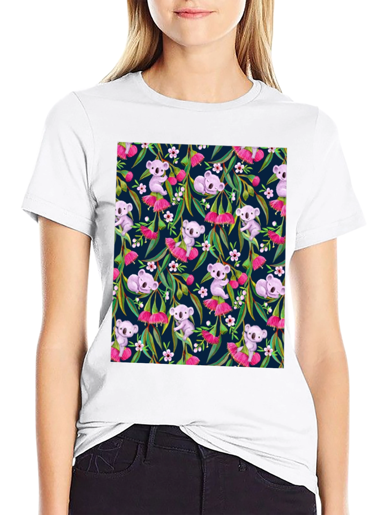 Koala & Eucalyptus T-Shirt - Nature Print