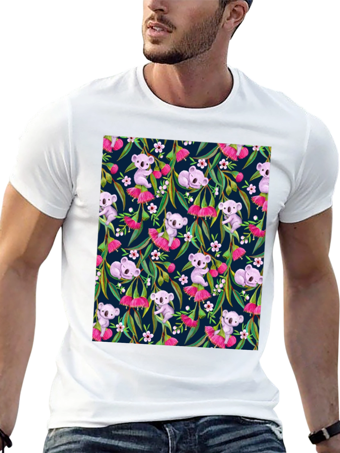 Koala & Eucalyptus T-Shirt - Nature Print