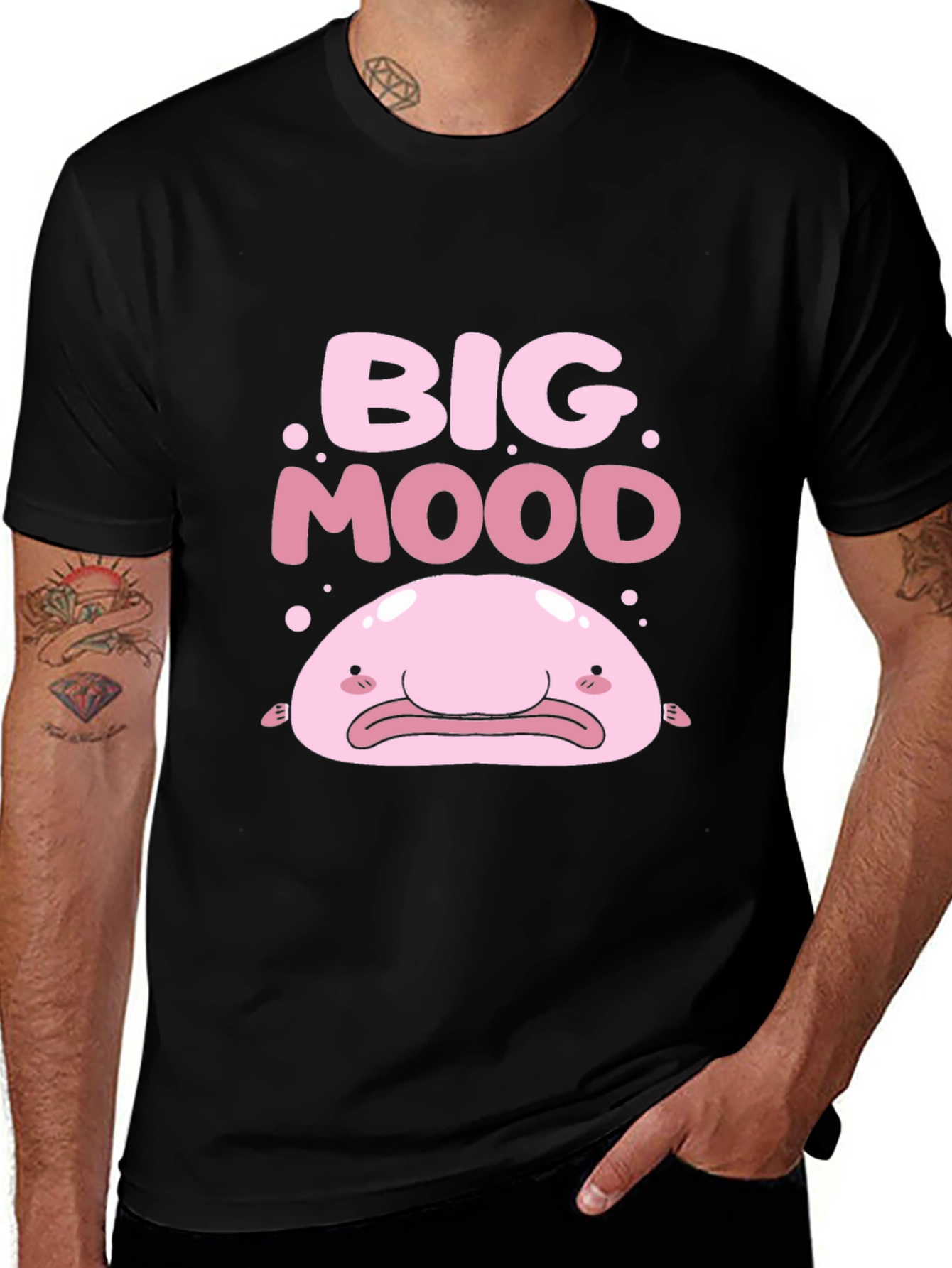Big Mood Blobfish Graphic Tee - Black