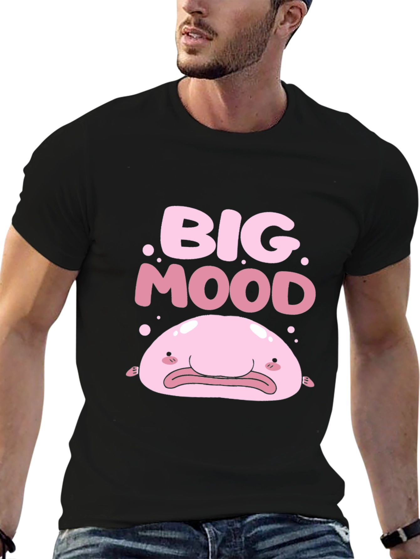 Big Mood Blobfish Graphic Tee - Black