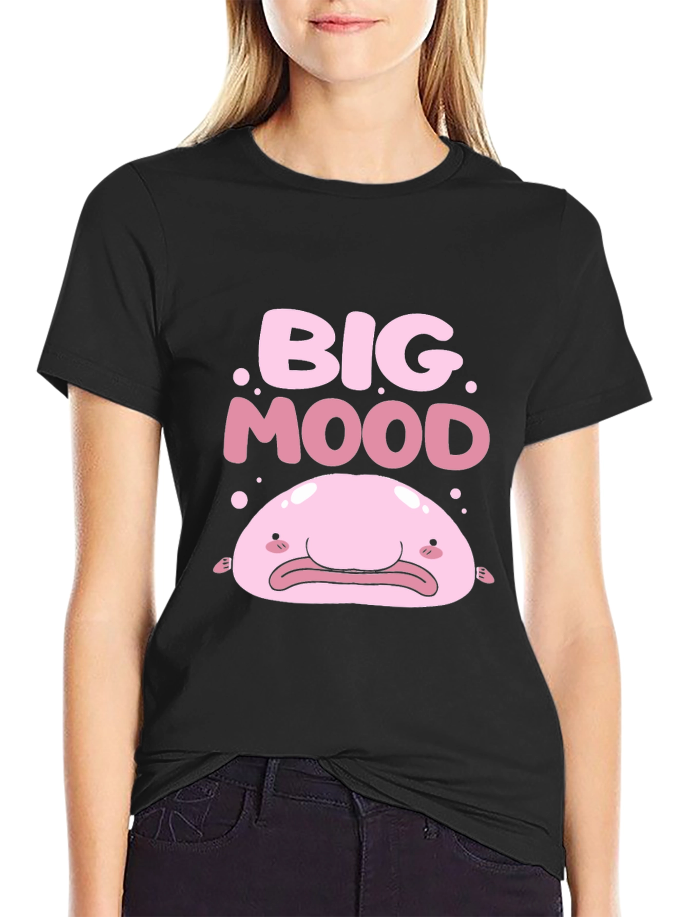 Big Mood Blobfish Graphic Tee - Black