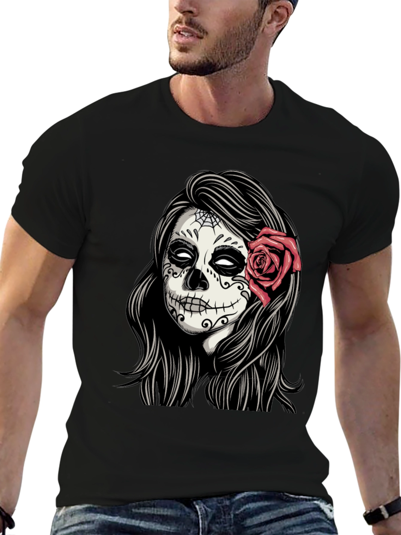 Sugar Skull Woman T-Shirt - Day of the Dead