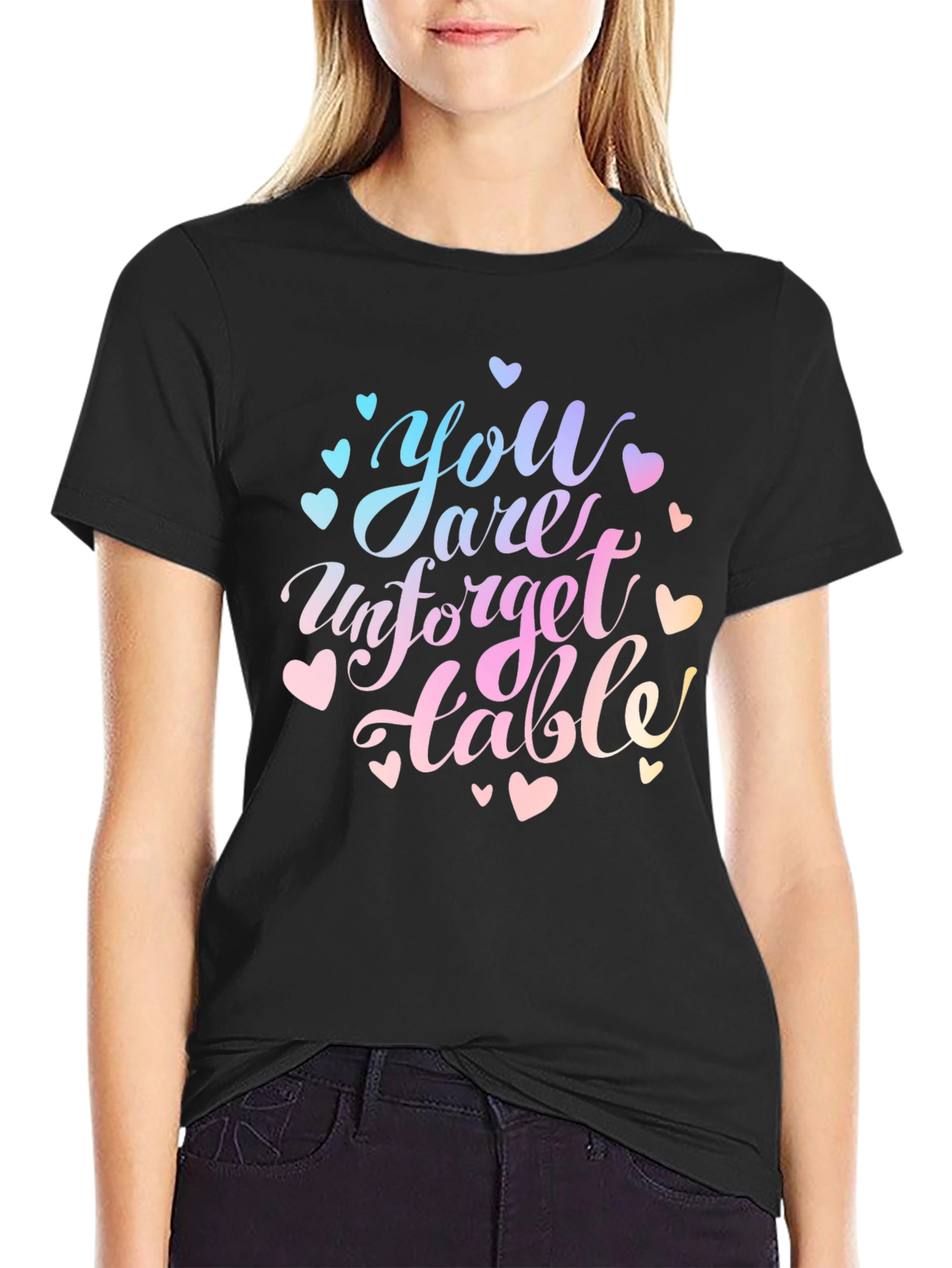 Unforgettable Tee - Trendy Graphic Print Shirt
