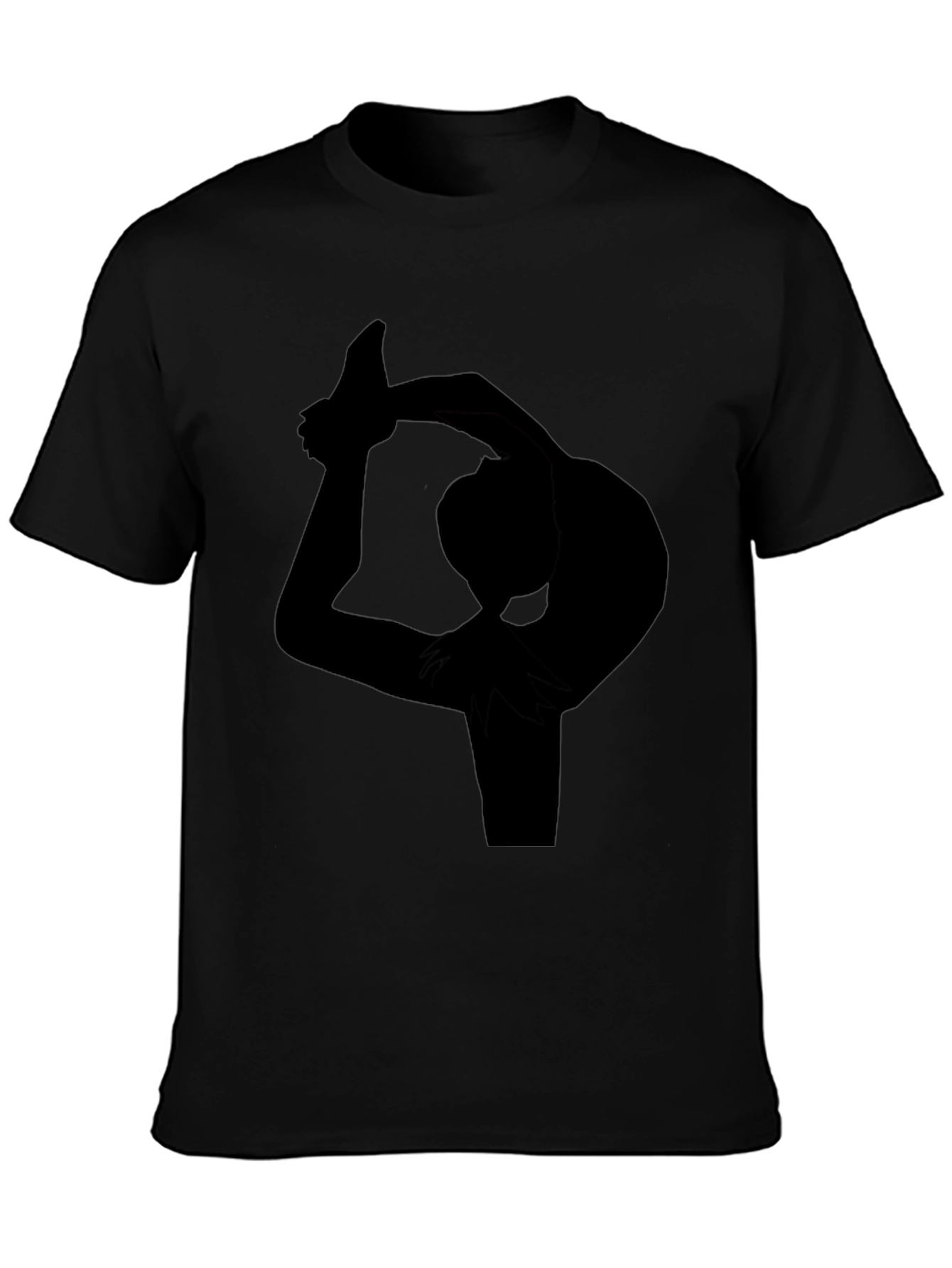 Yoga Pose Graphic Black T-Shirt
