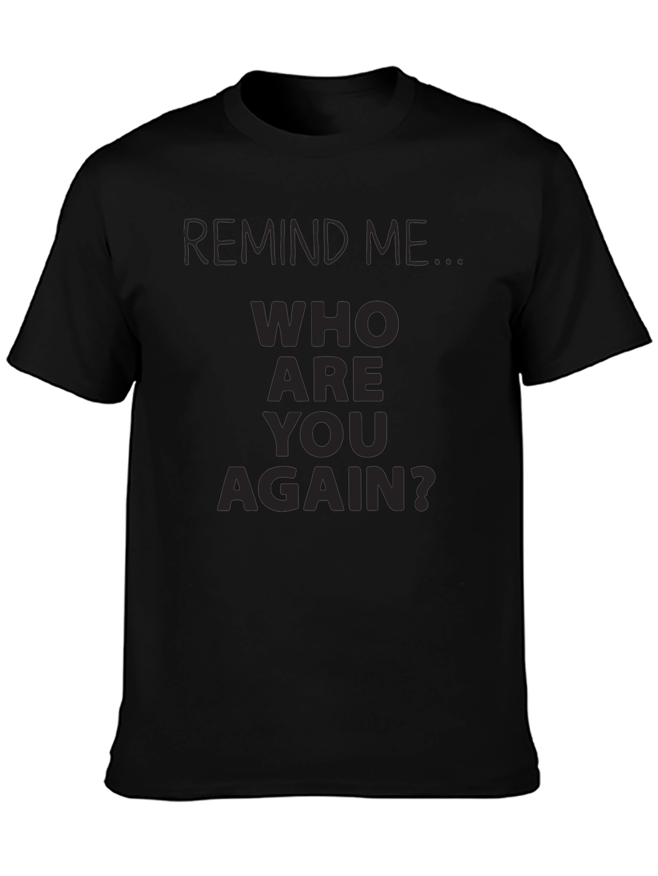 Remind Me Who Are You Again? Novelty T-Shirt