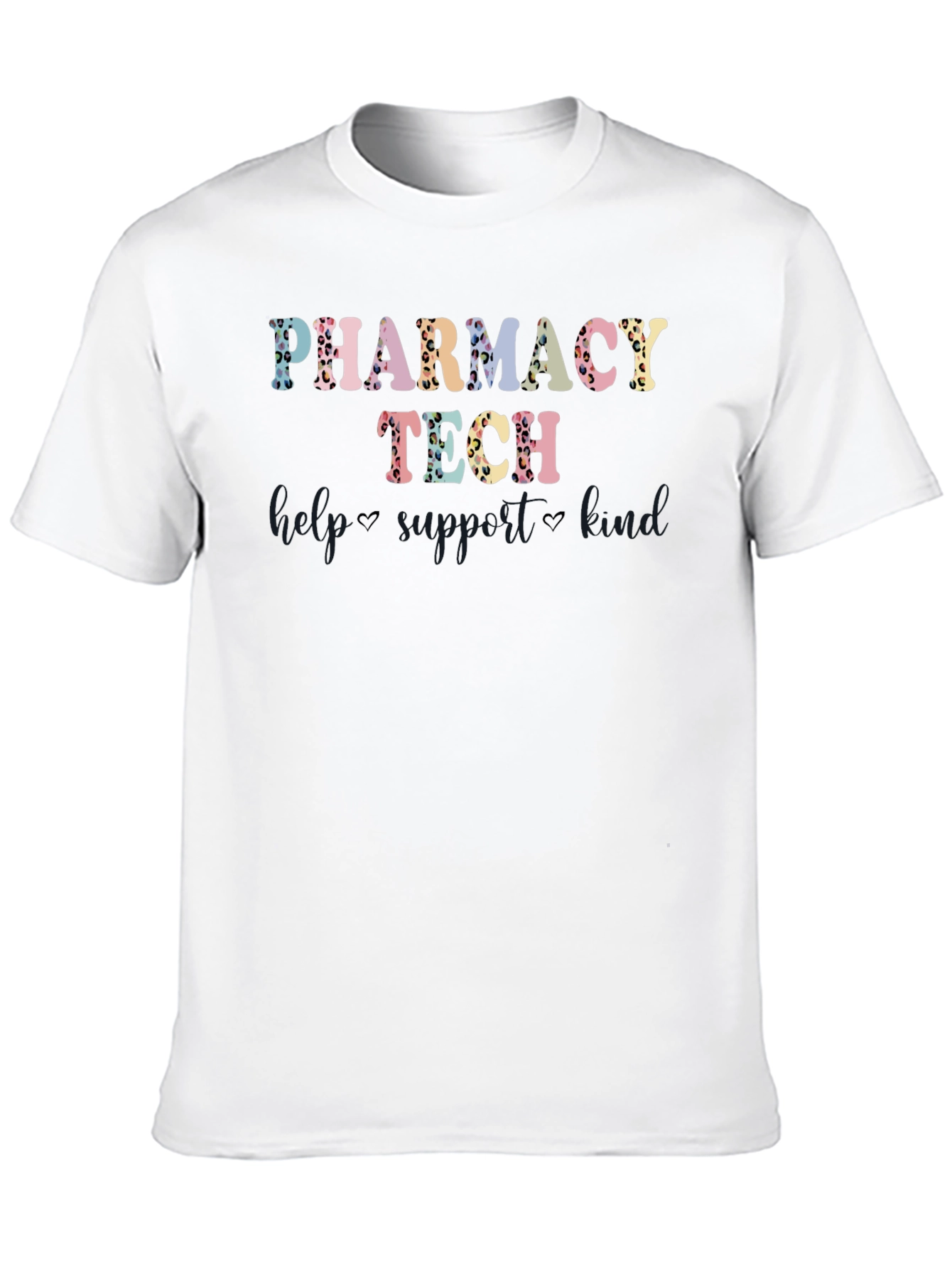 Pharmacy Tech T-Shirt - Leopard Print Design