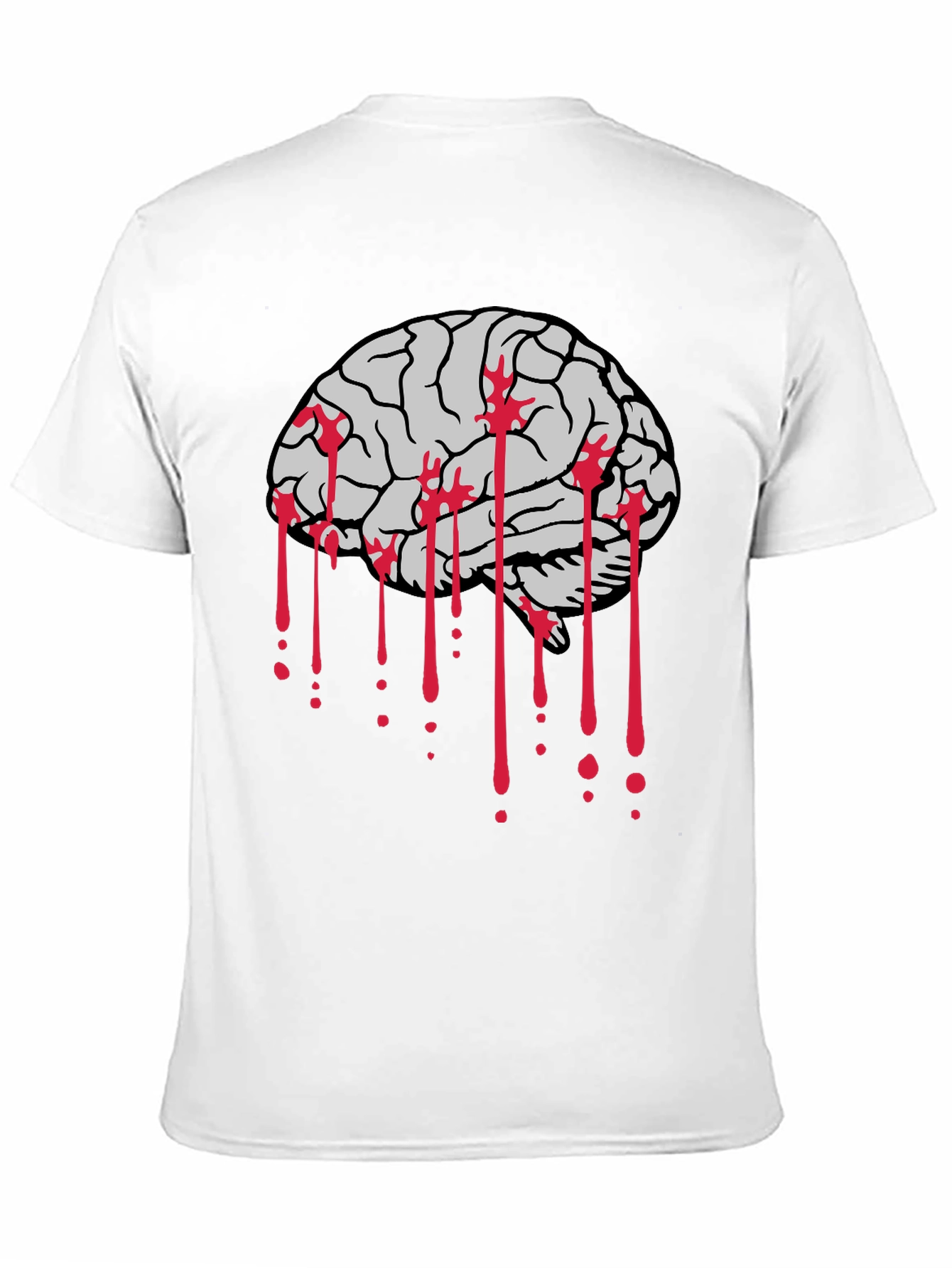Bloody Brain Graphic Tee - Black Cotton T-Shirt
