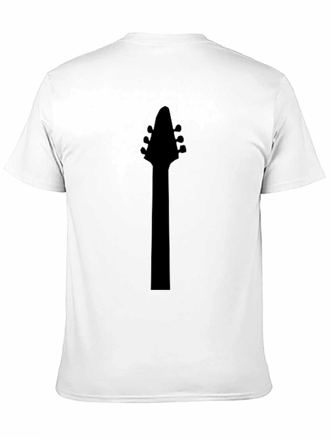 Black Guitar Neck Graphic Tee - Rocker Style