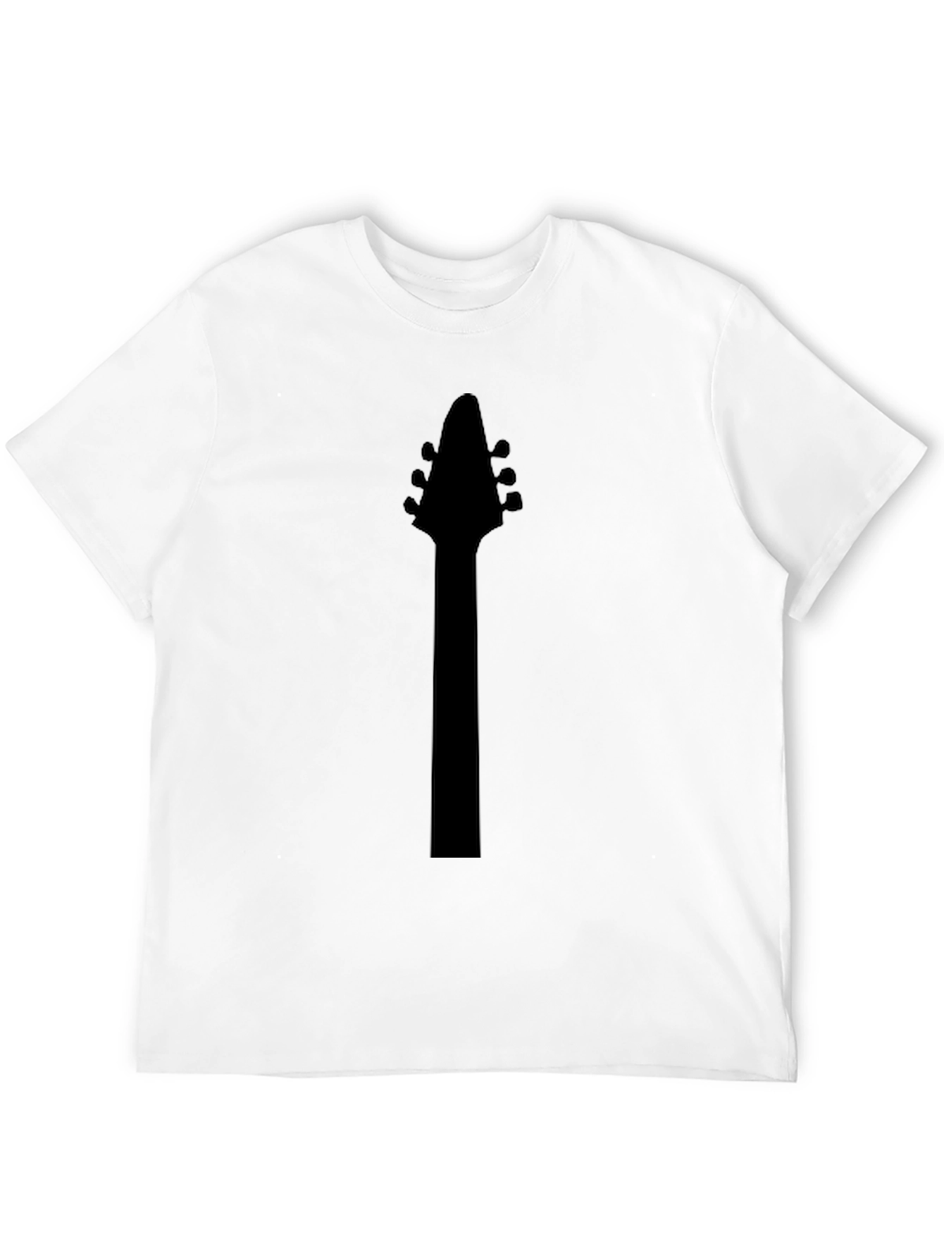 Black Guitar Neck Graphic Tee - Rocker Style