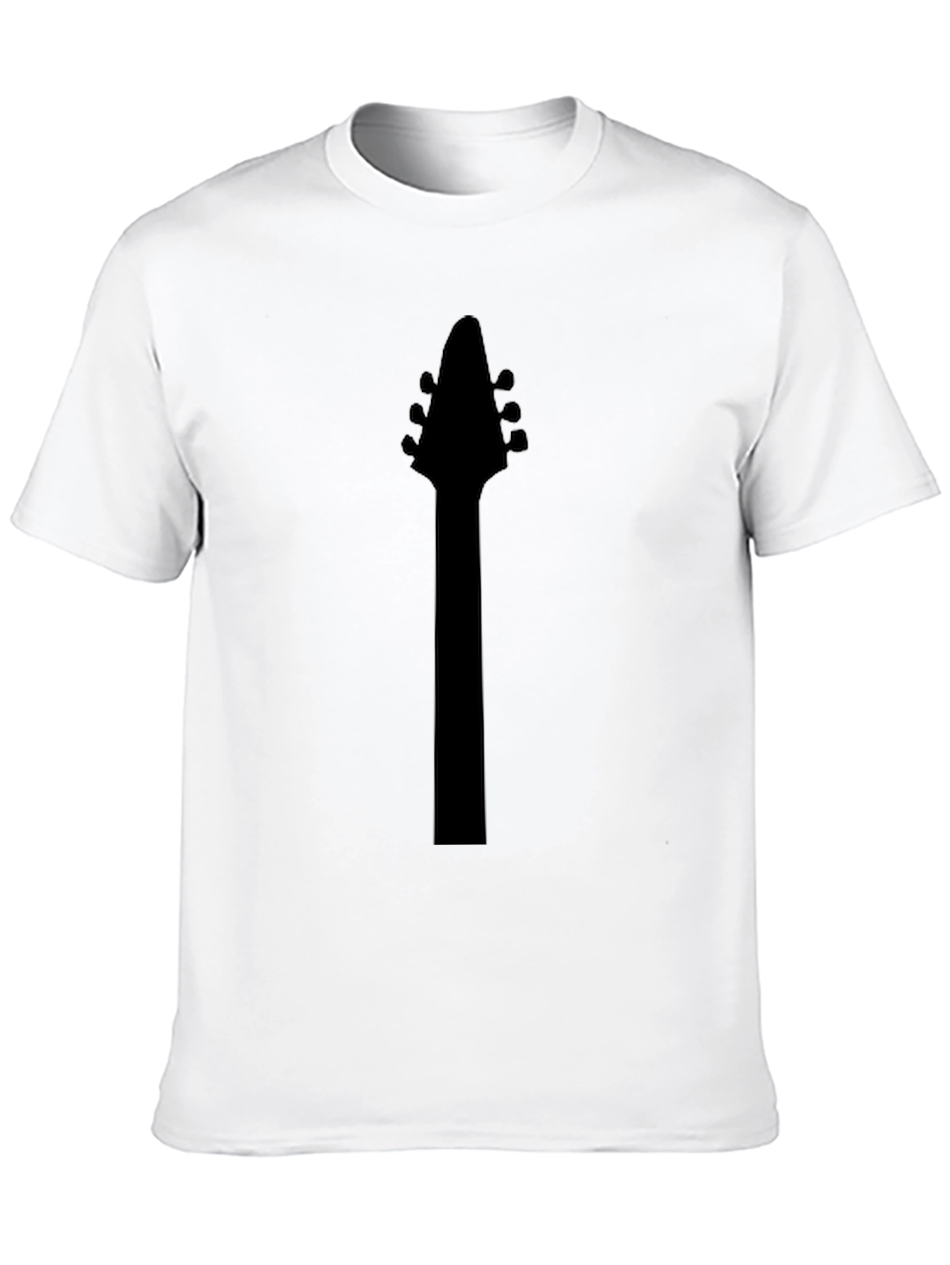 Black Guitar Neck Graphic Tee - Rocker Style