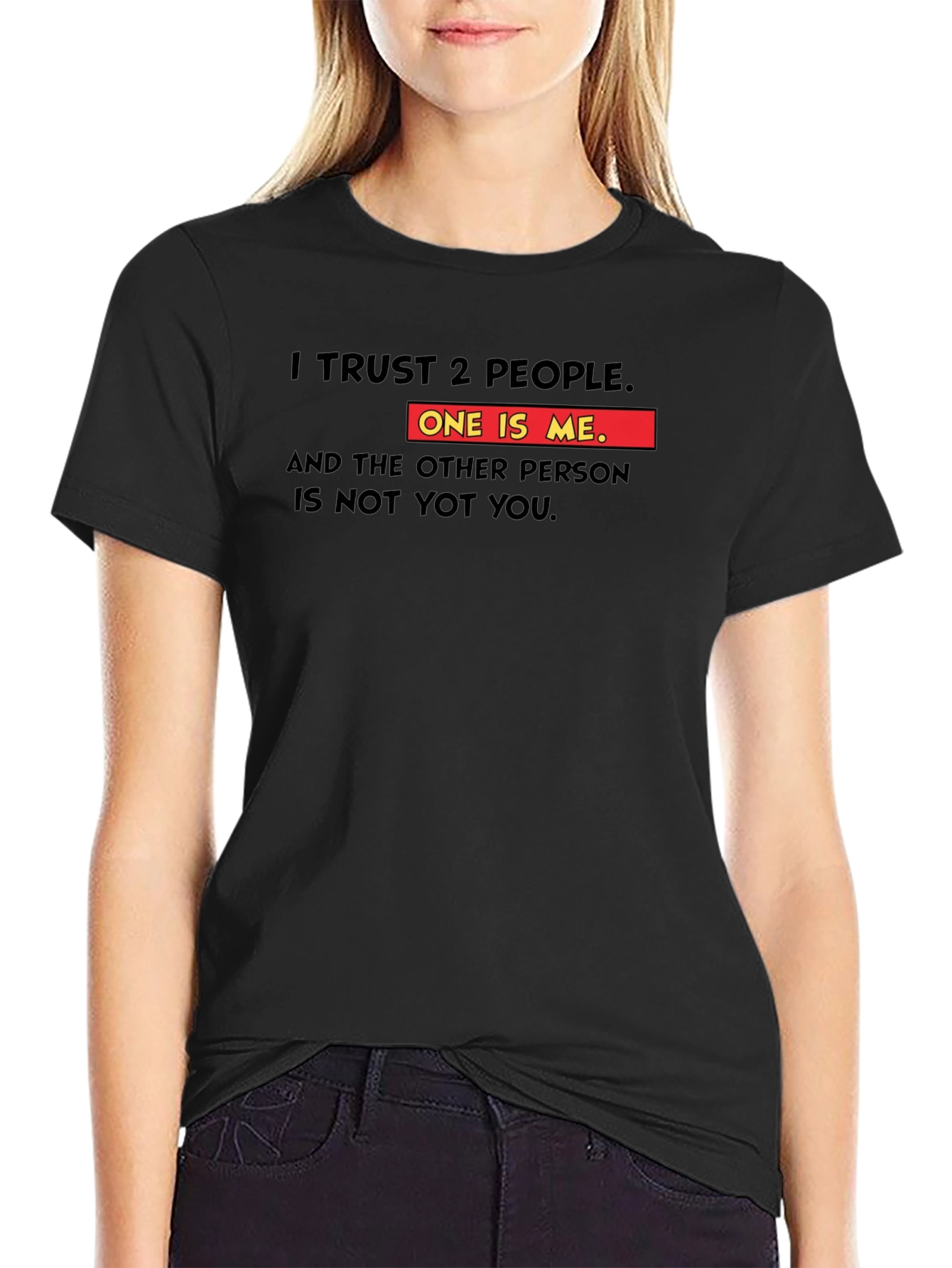 Funny I Trust 2 People Graphic T-Shirt