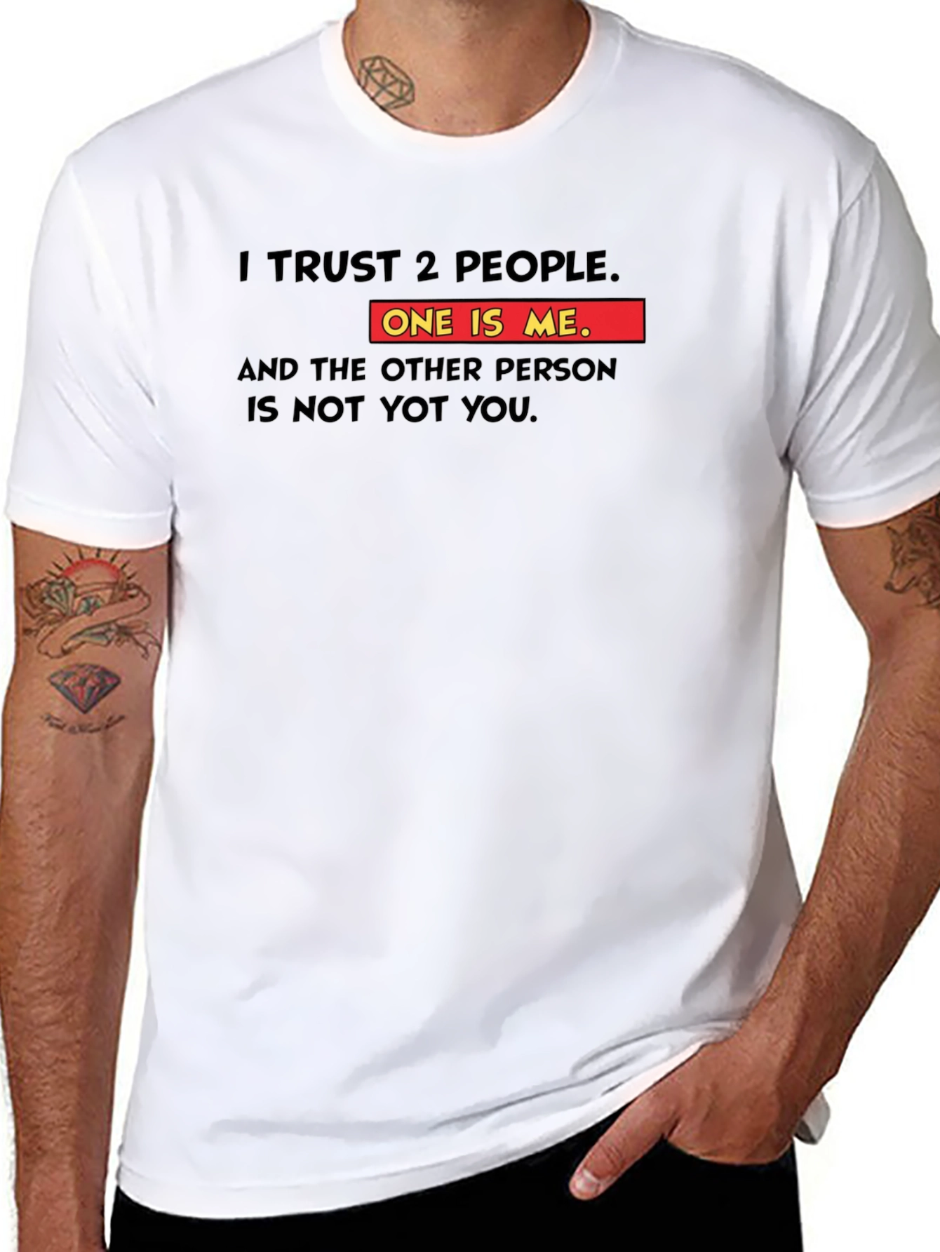 Funny I Trust 2 People Graphic T-Shirt