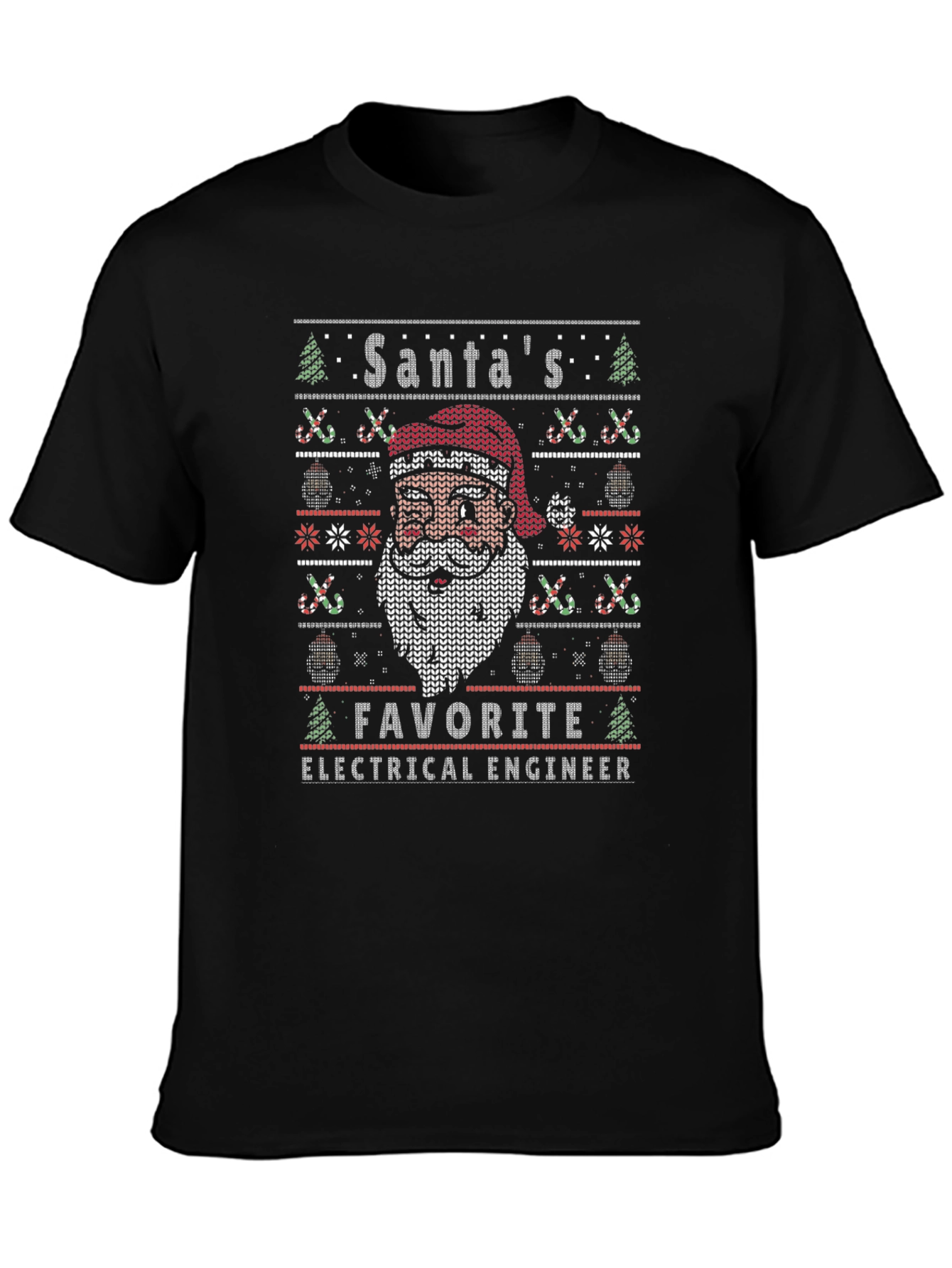 Santas Favorite Electrical Engineer Ugly Sweater T-Shirt