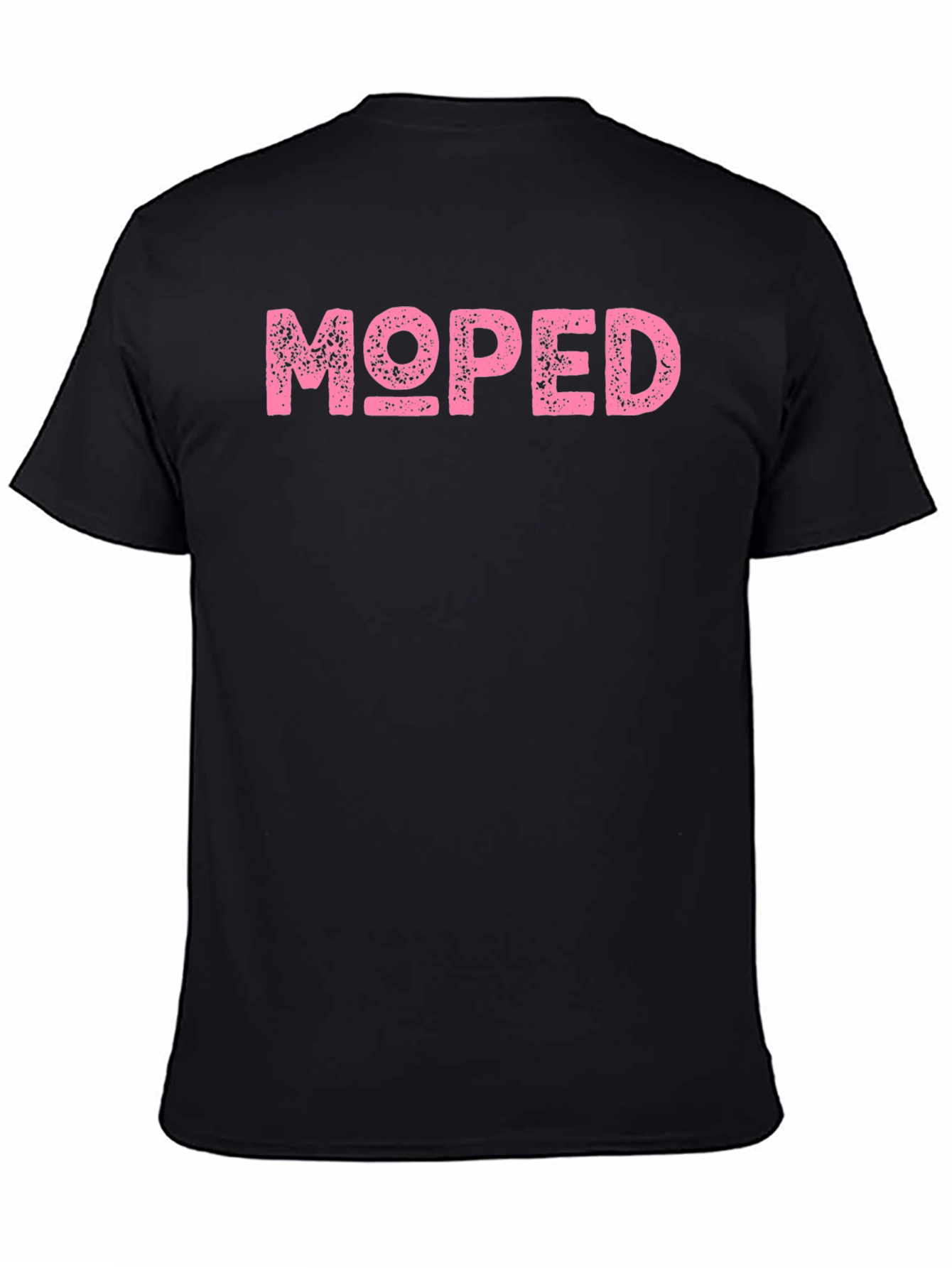 Pink Moped Graphic Black T-Shirt