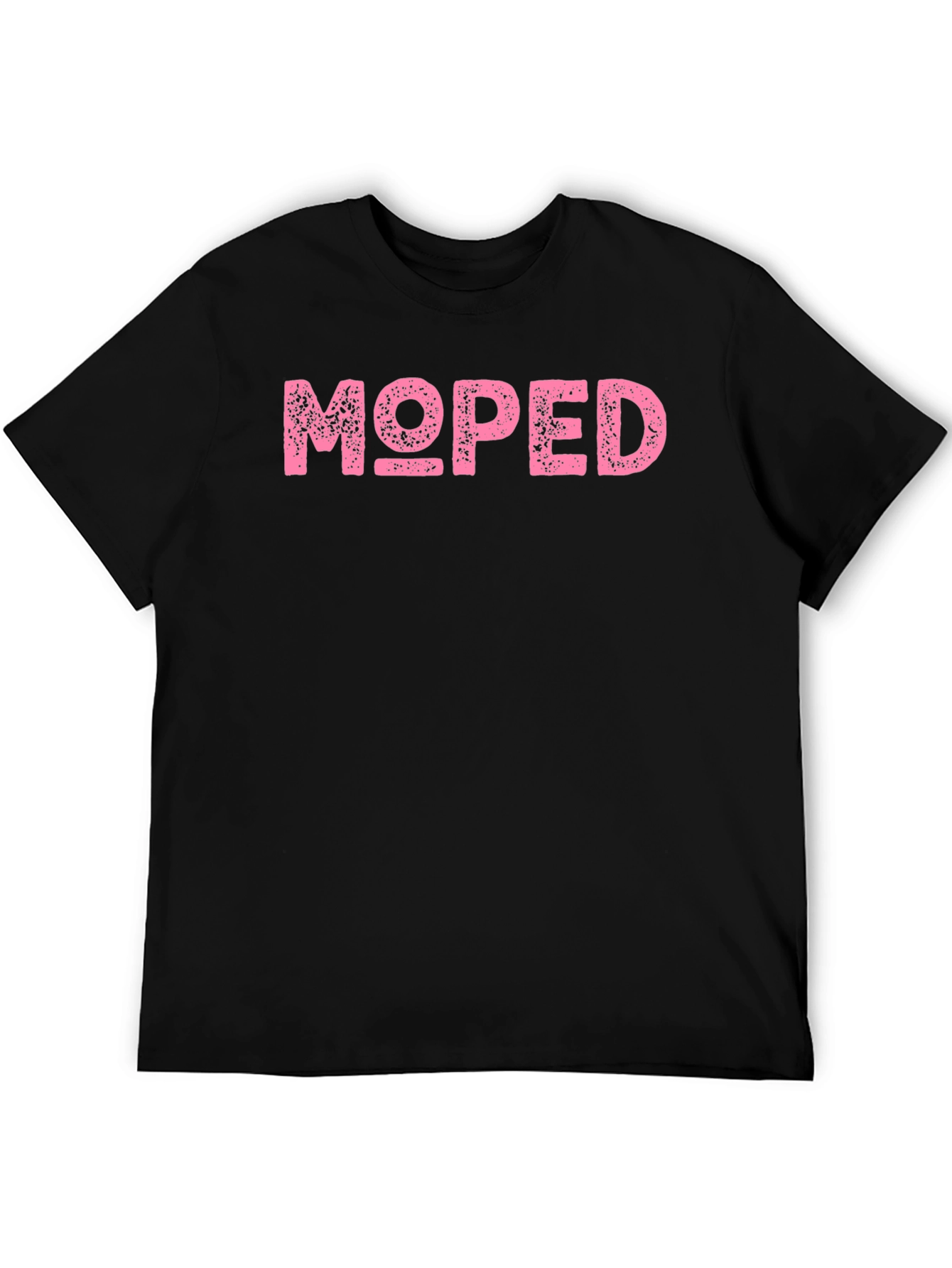 Pink Moped Graphic Black T-Shirt