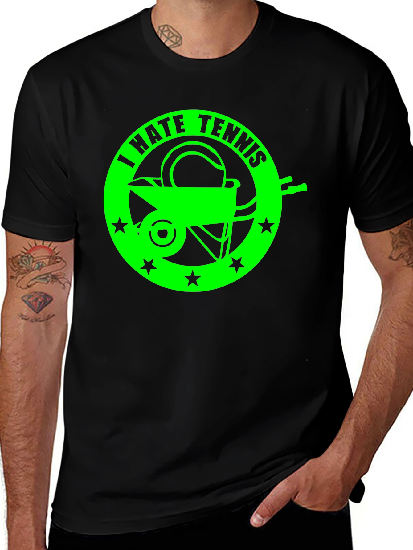 I Hate Tennis T-Shirt - Funny Graphic Tee
