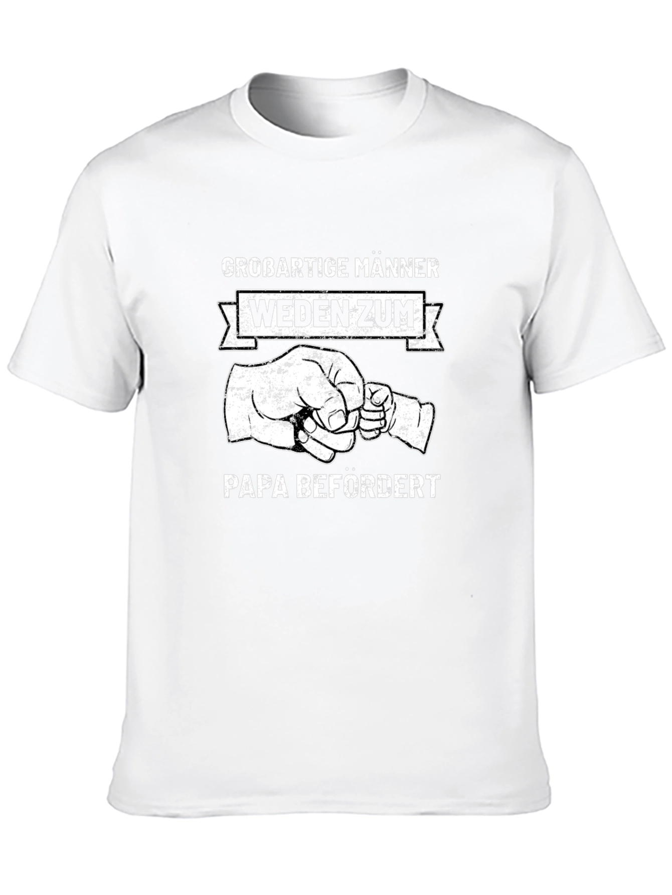 Promoted To Papa - Black Cotton T-Shirt