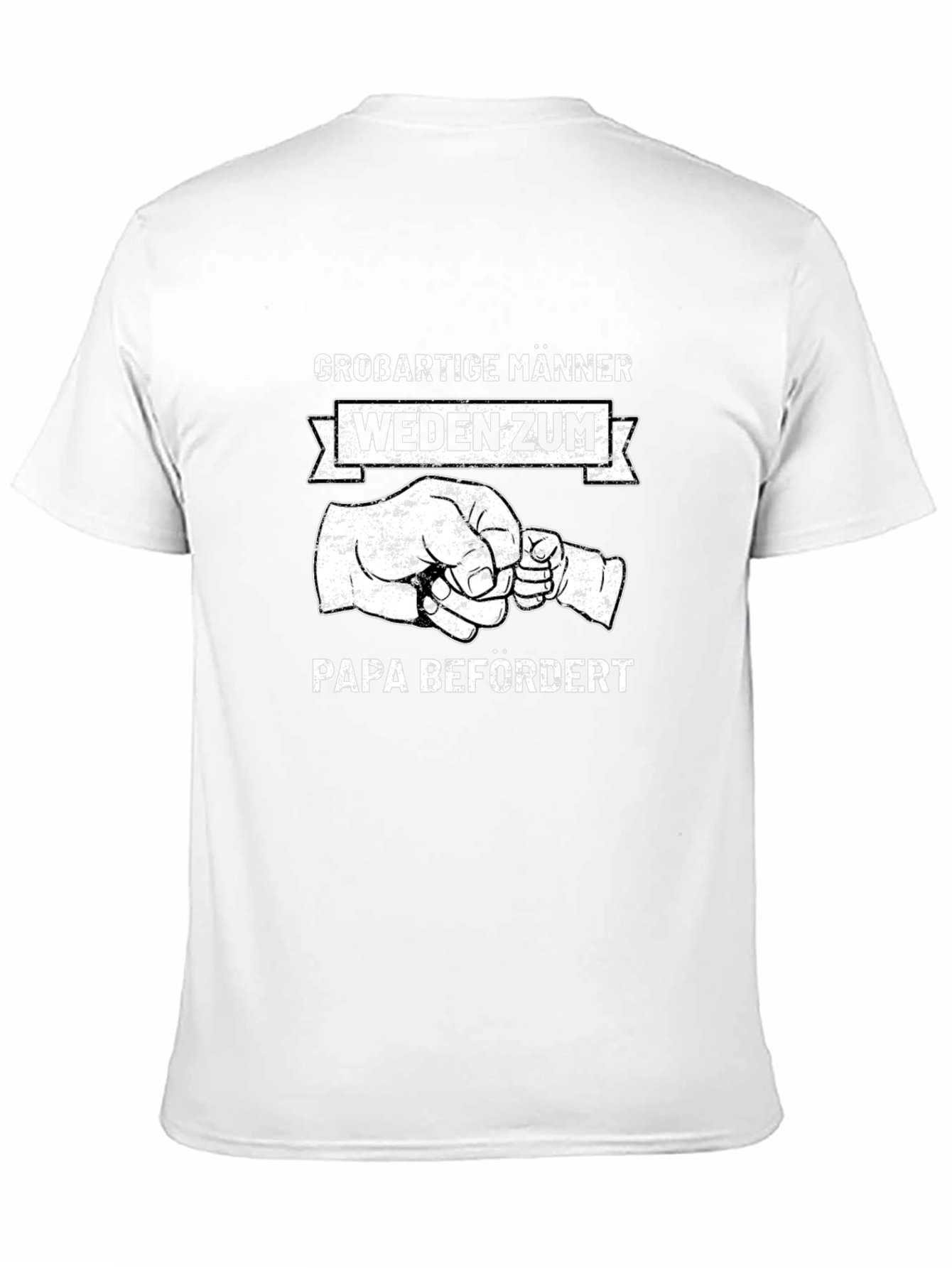 Promoted To Papa - Black Cotton T-Shirt