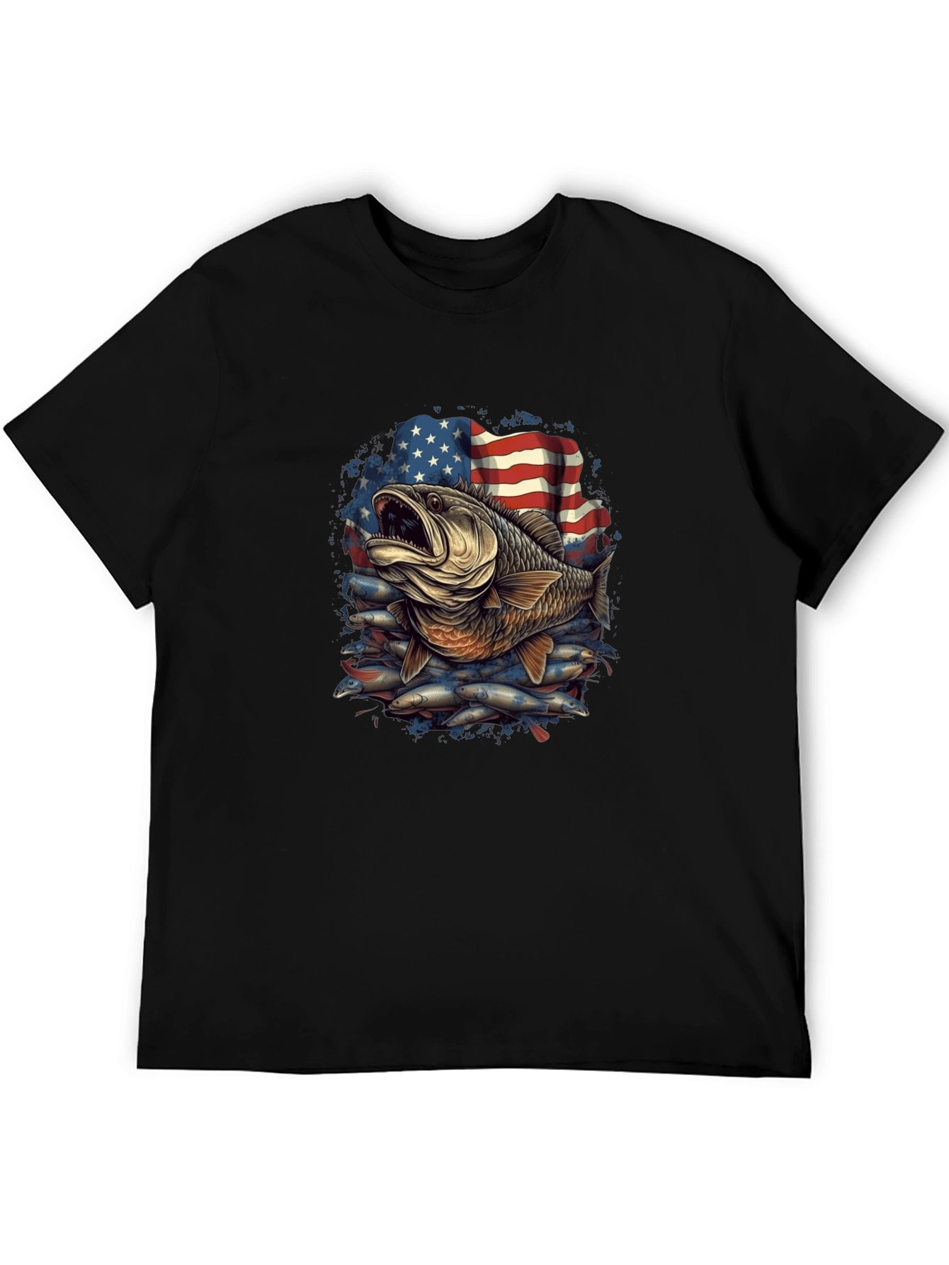 American Bass Fishing Graphic Tee