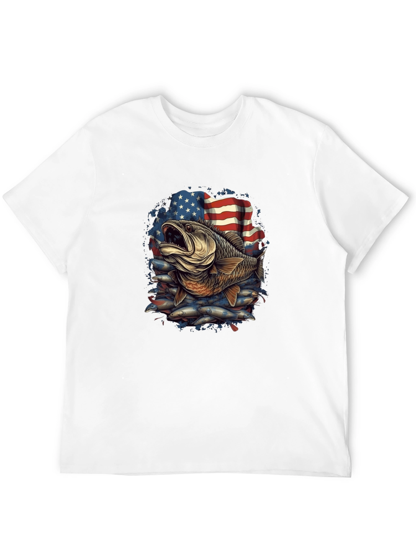 American Bass Fishing Graphic Tee