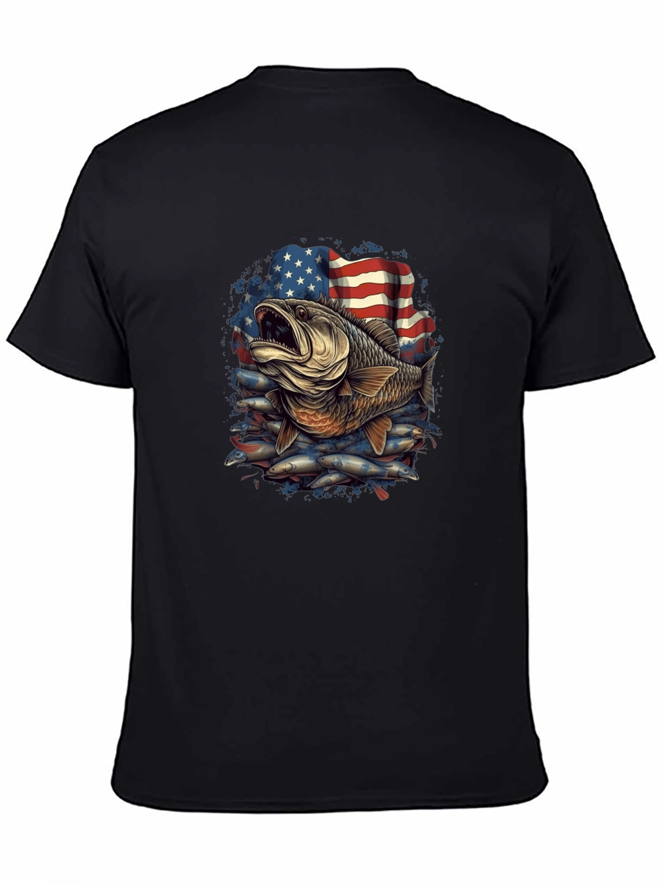 American Bass Fishing Graphic Tee