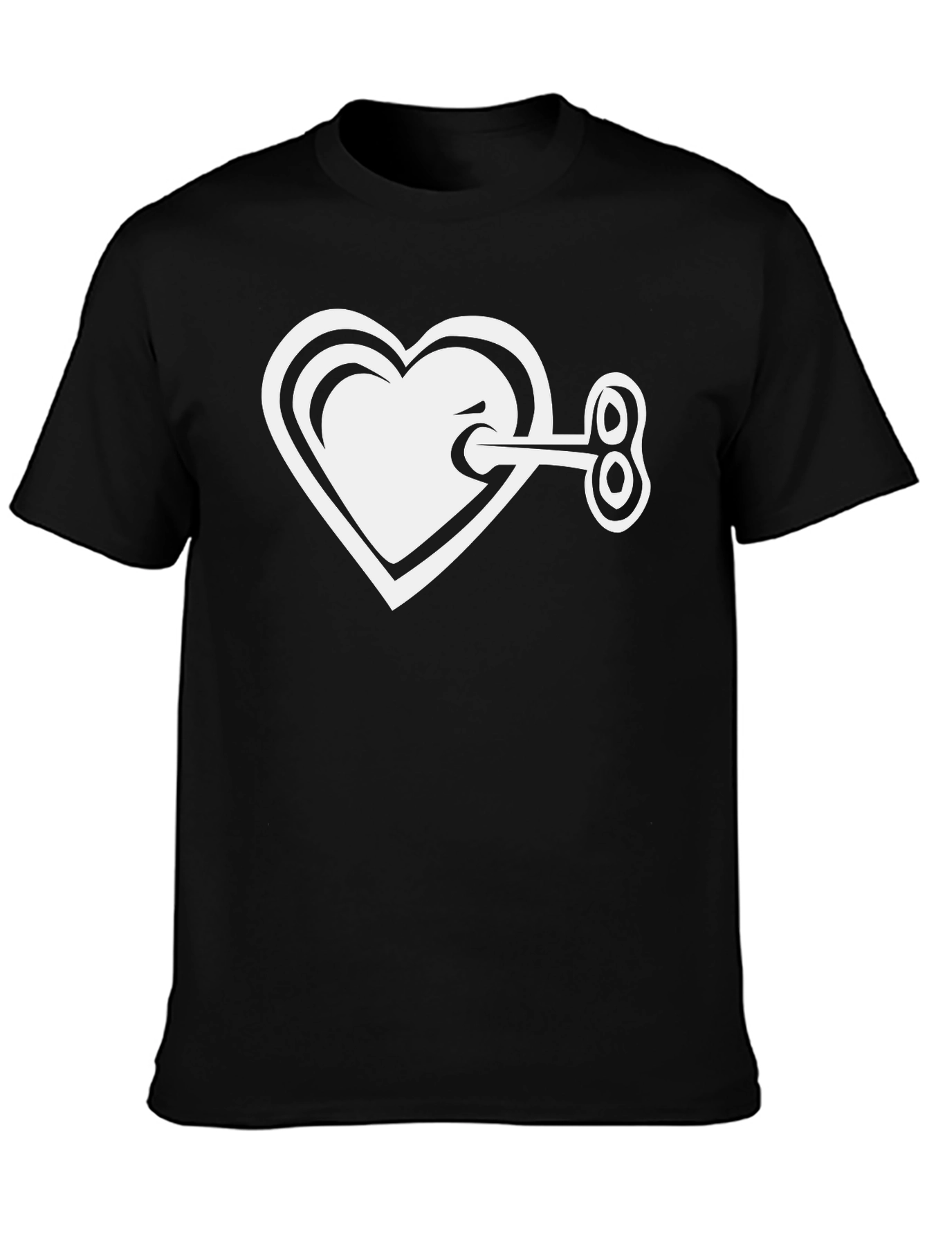 Heart Key Graphic Tee - Unlock Your Style!