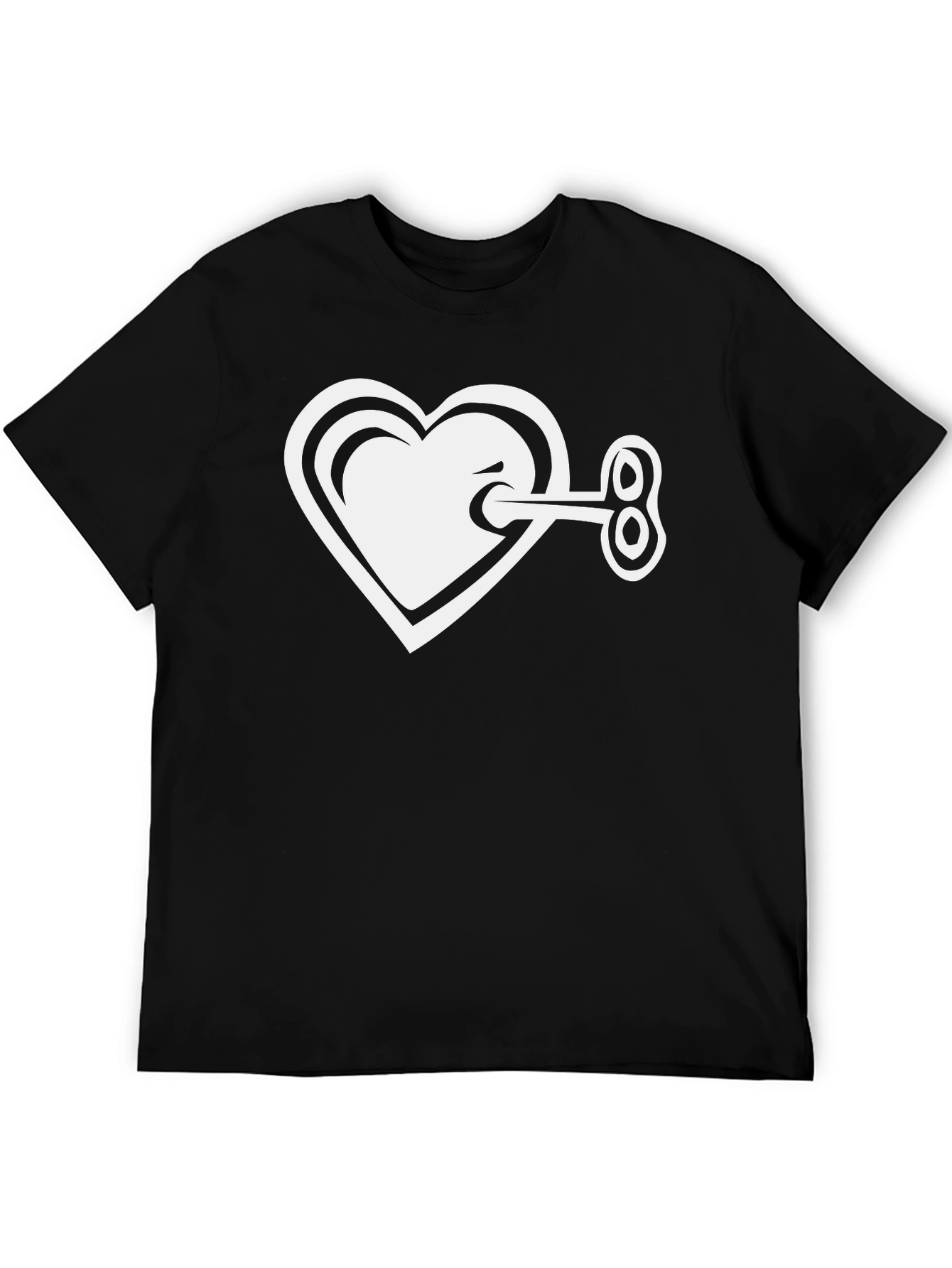 Heart Key Graphic Tee - Unlock Your Style!