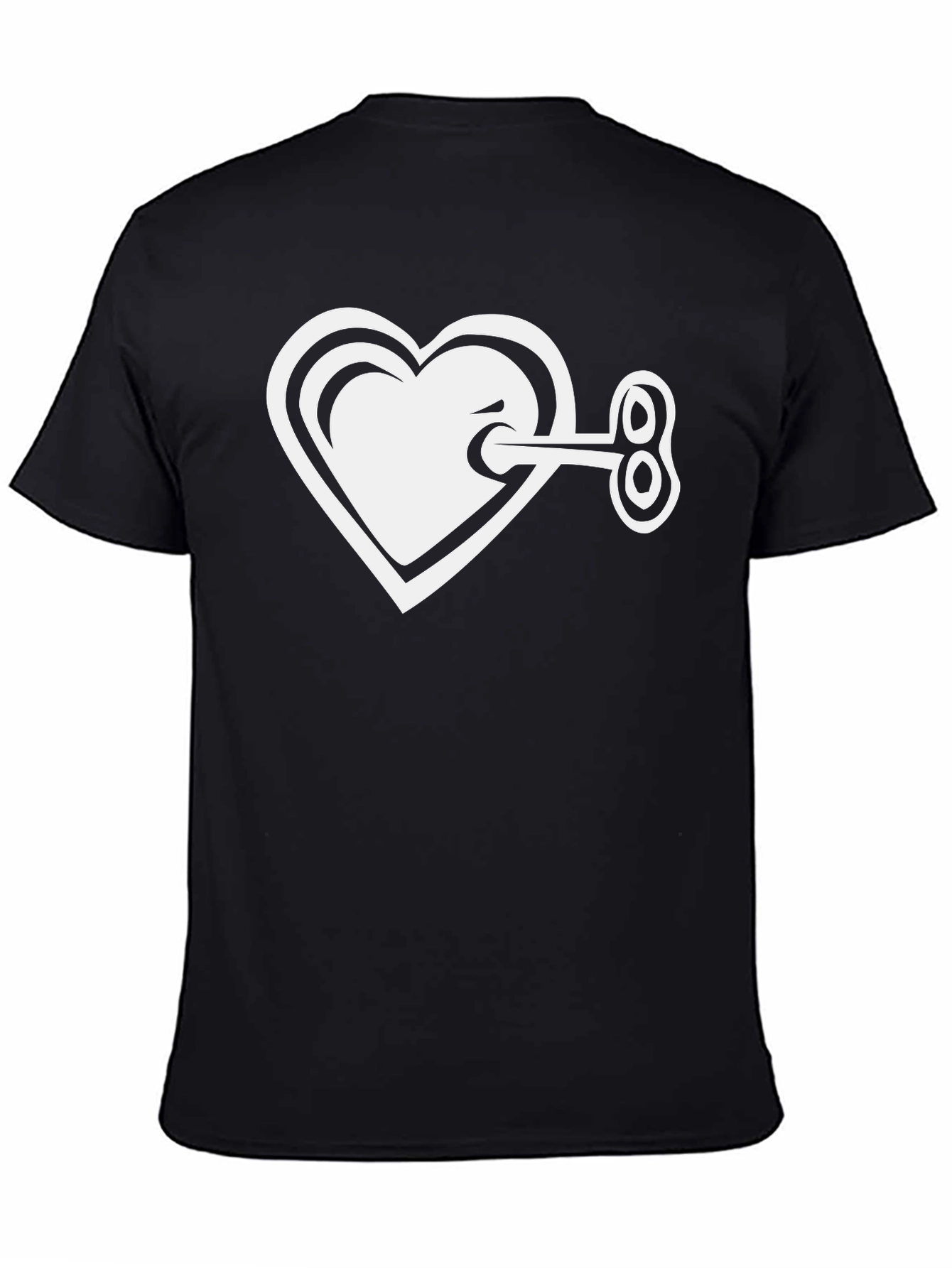 Heart Key Graphic Tee - Unlock Your Style!